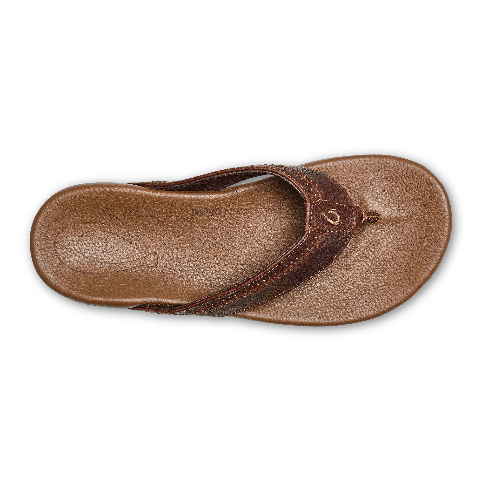 Hiapo -Dark Java / Toffee Men's Leather Beach Sandals - Image 3