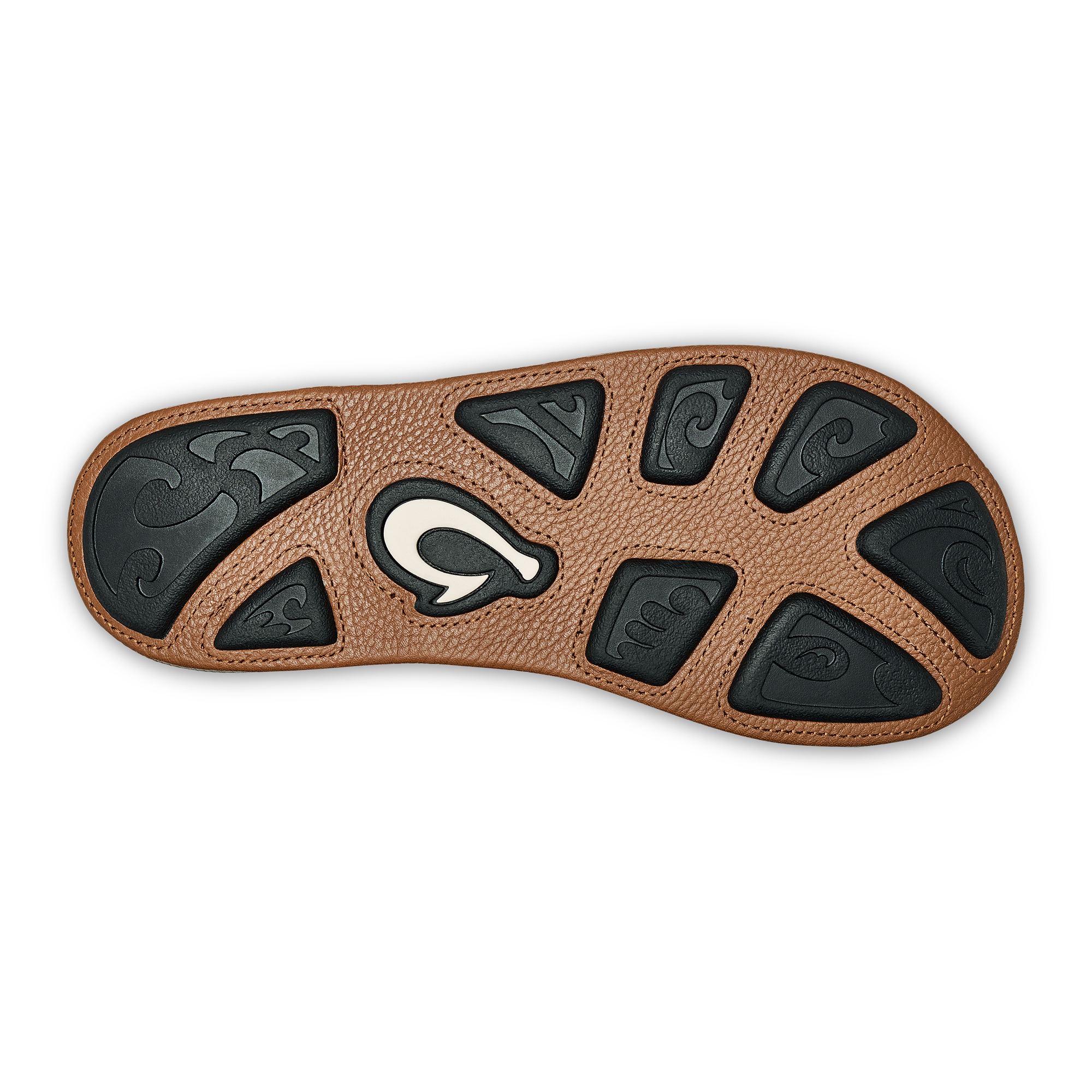 Hiapo -Dark Java / Toffee Men's Leather Beach Sandals - Image 4