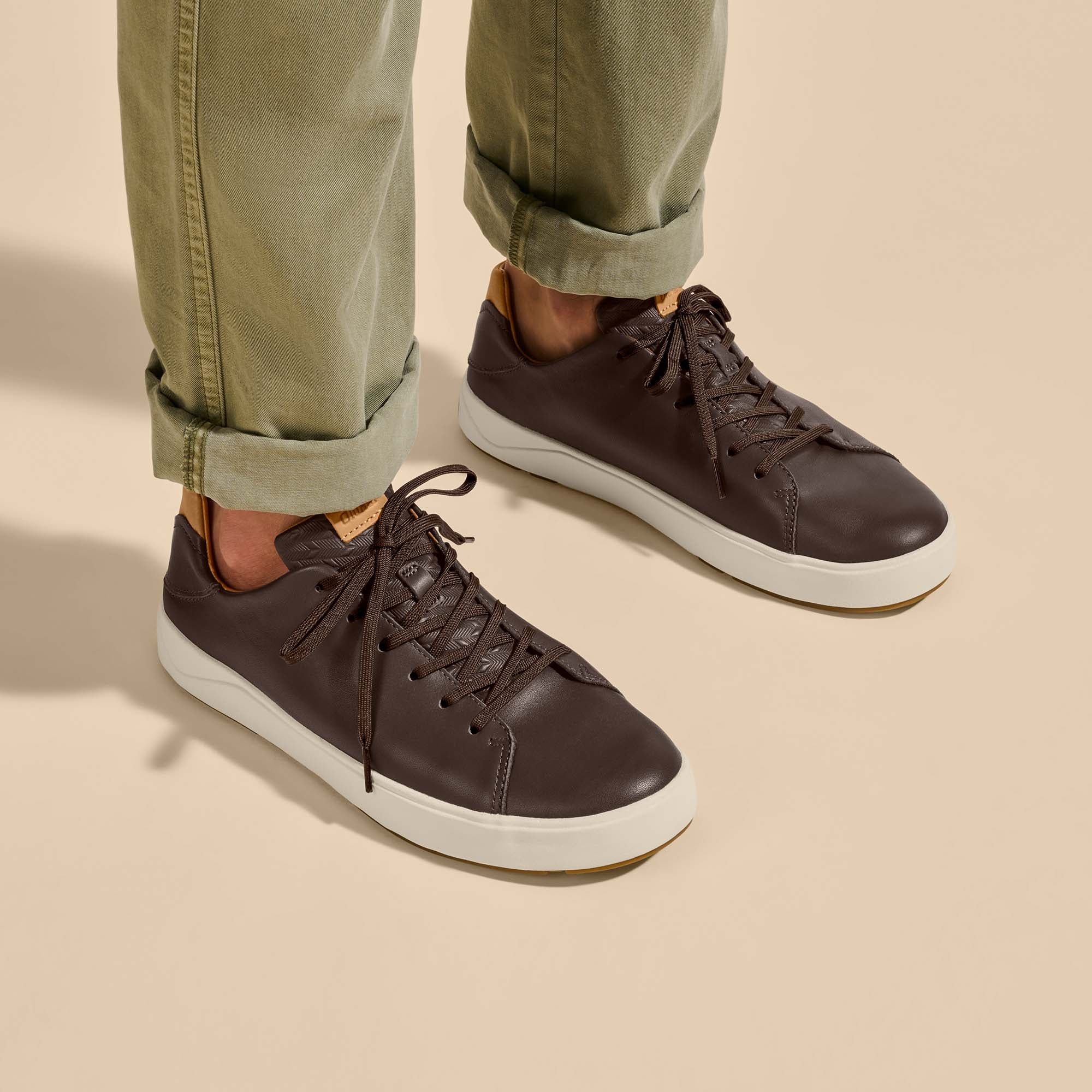 Lae'ahi L 'Ili Men's Leather Sneakers - Dark Java - Image 2