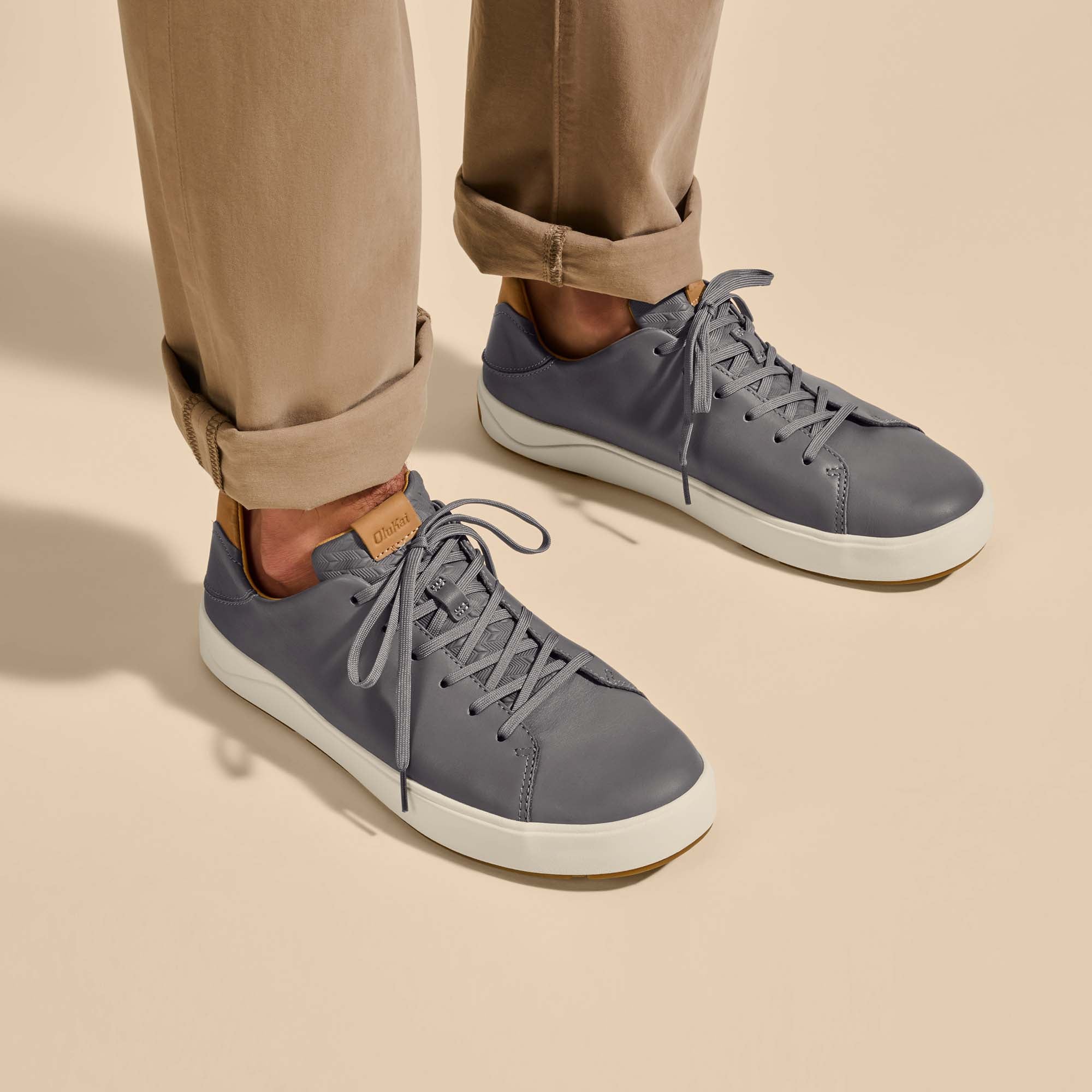 Lae'ahi L 'Ili Men's Leather Sneakers - Stone - Image 2