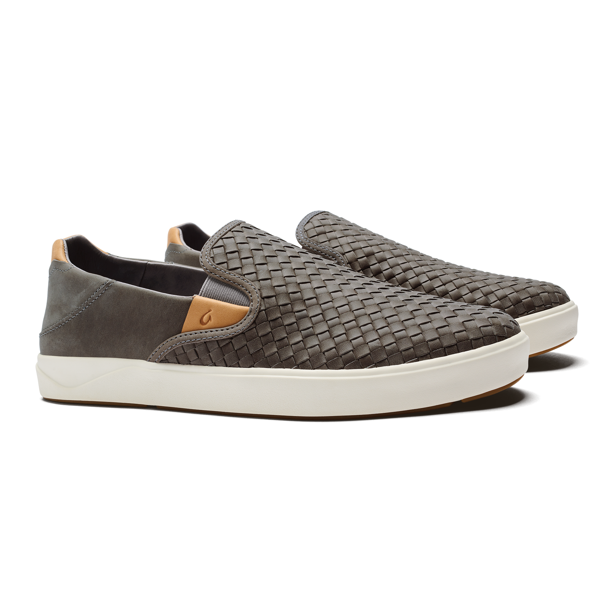 Lae'ahi Lauhala Men's Leather Slip-On Sneakers - Ash - Image 6