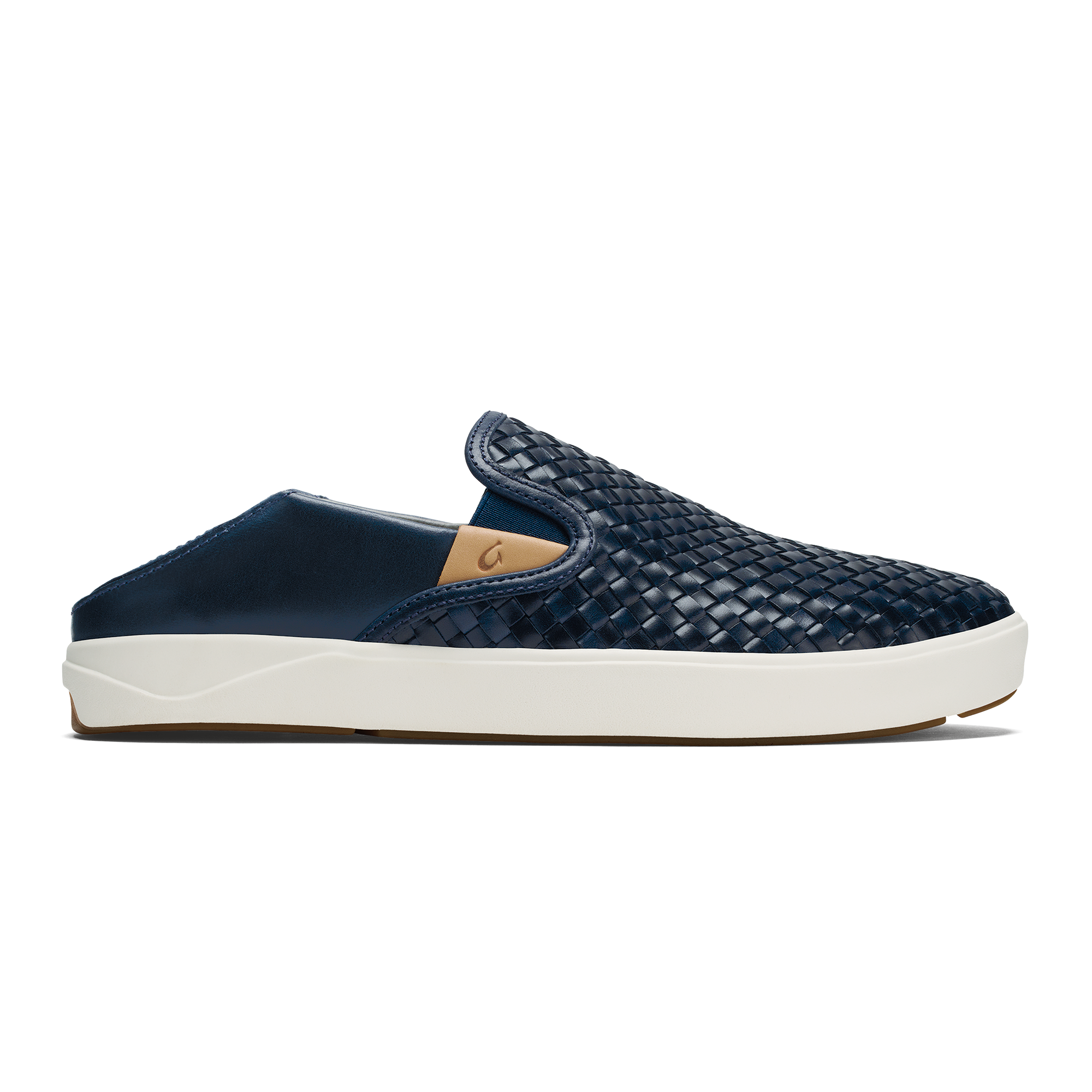 Lae'ahi Lauhala Men's Leather Slip-Ons - Trench Blue - Image 5