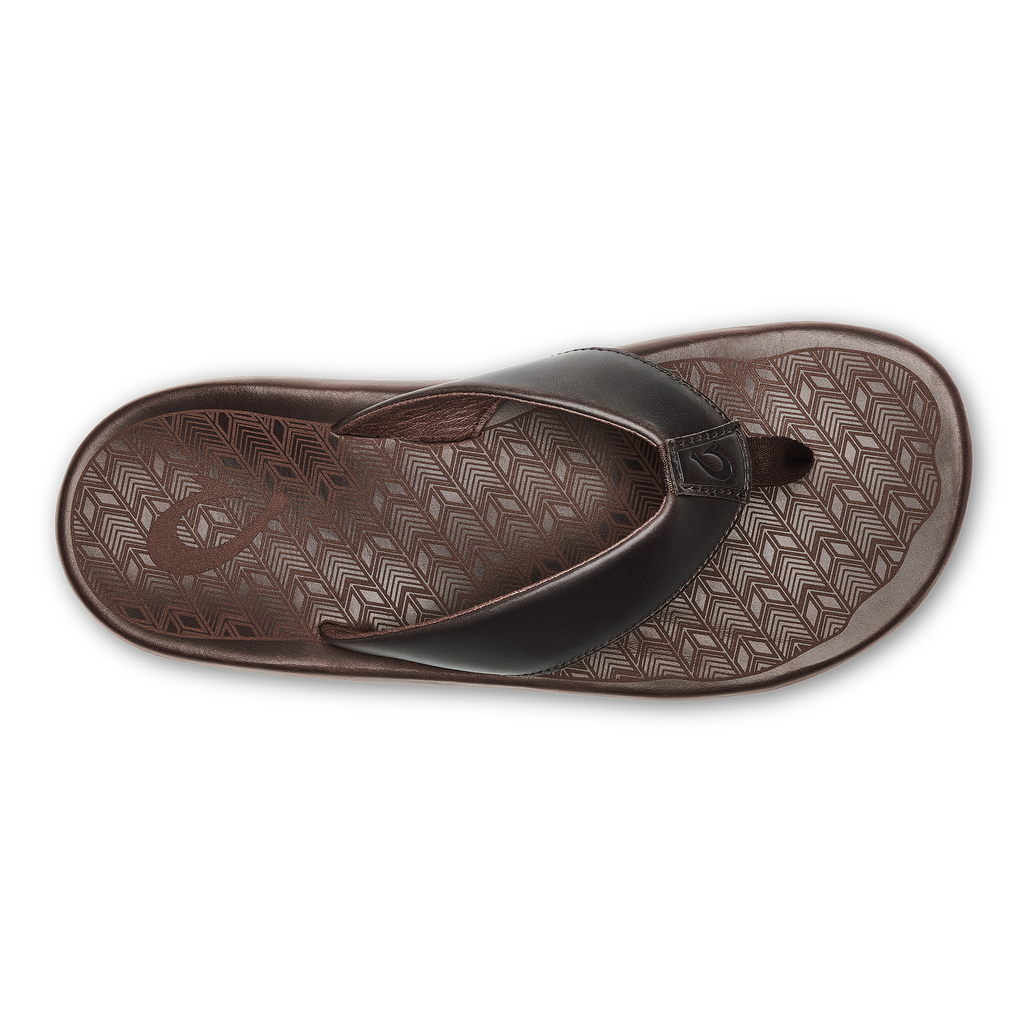 'Ilikai Men's Leather Beach Sandals - Dark Wood - Image 6