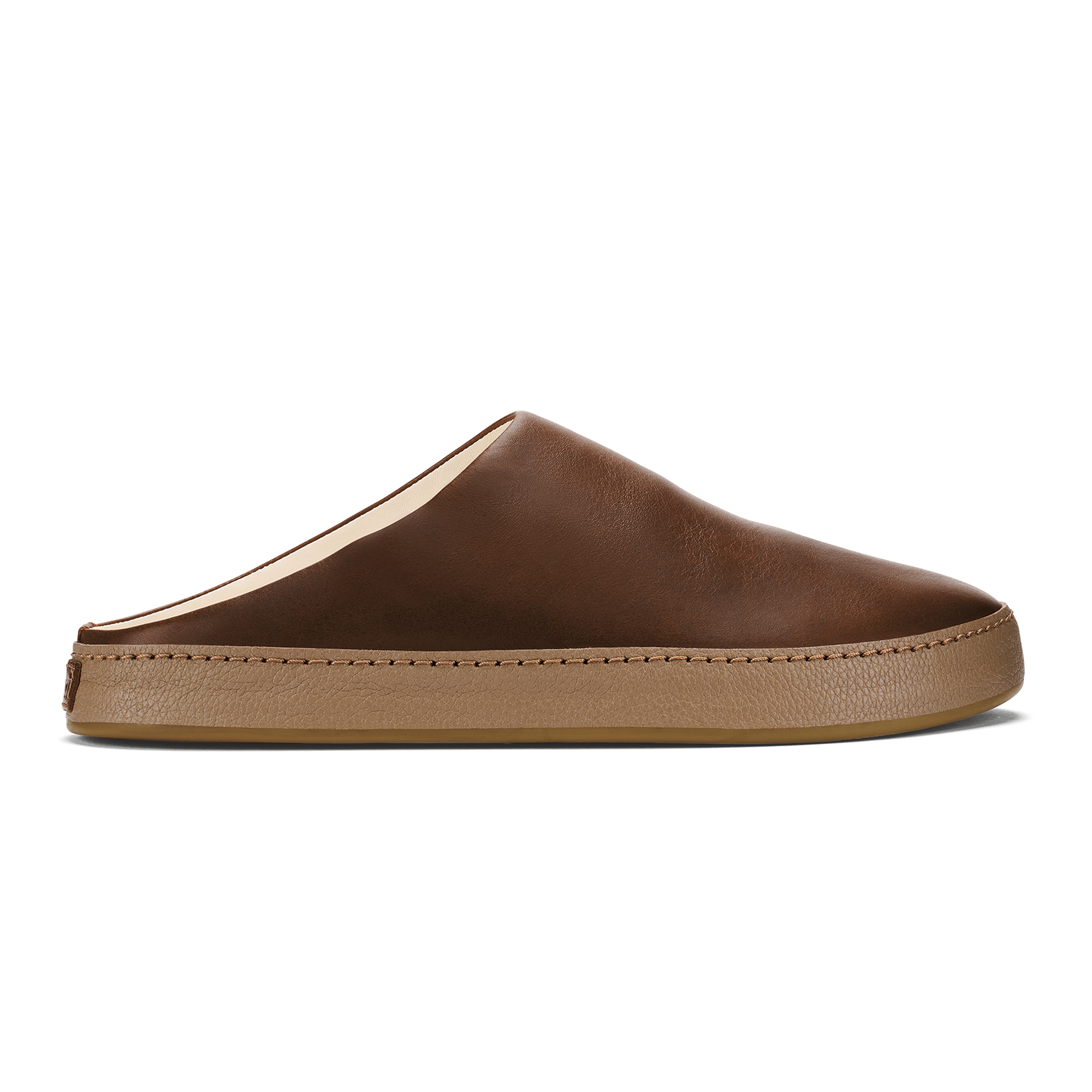 H mani Men's Leather Mules - Toffee / Tan