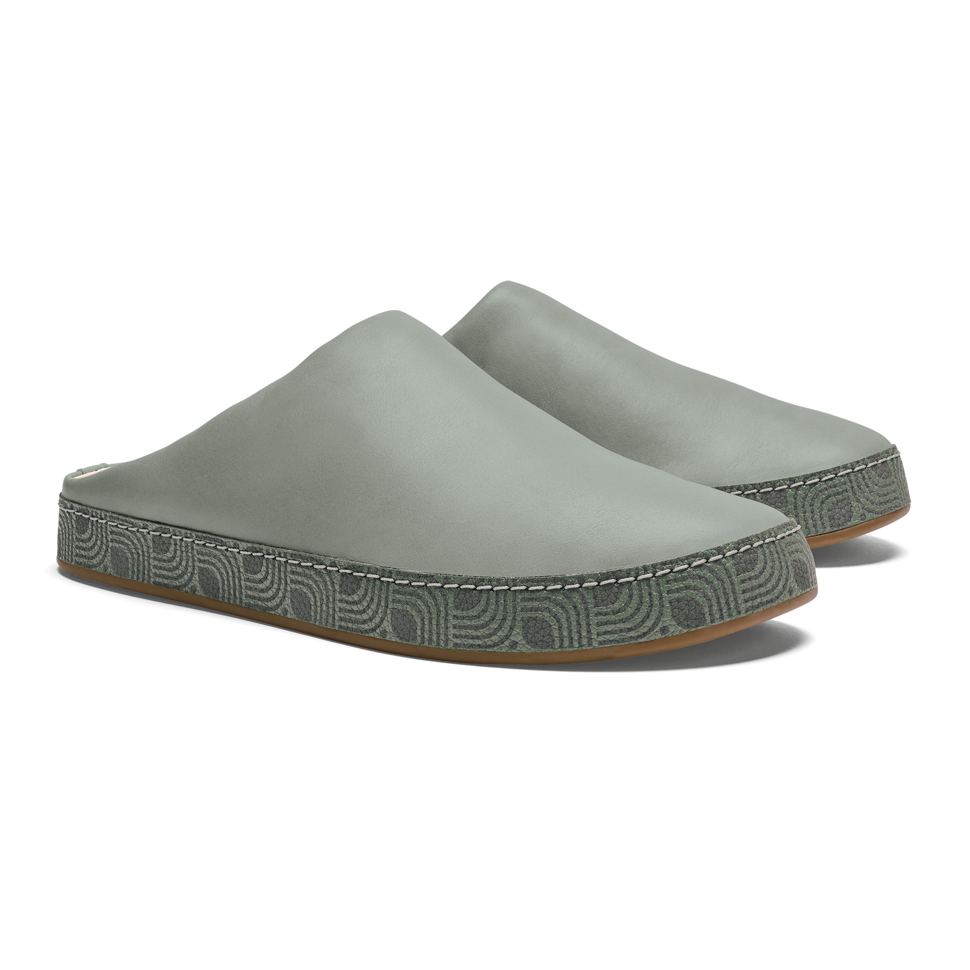 H mani Men's Leather Mules - Mist - Image 5