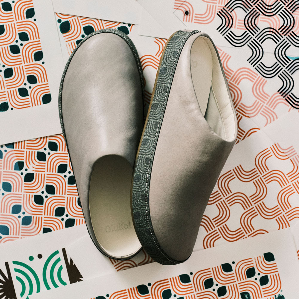 H mani Men's Leather Mules - Mist - Image 6