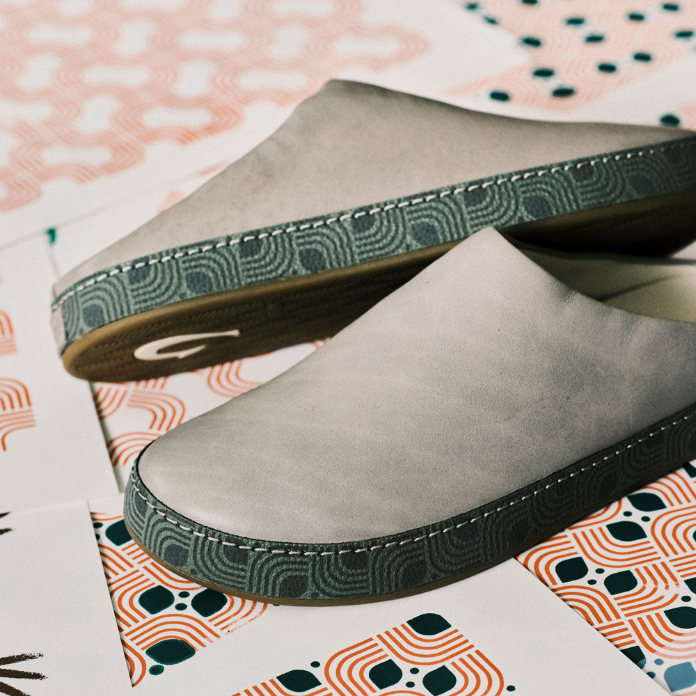 H mani Men's Leather Mules - Mist - Image 2