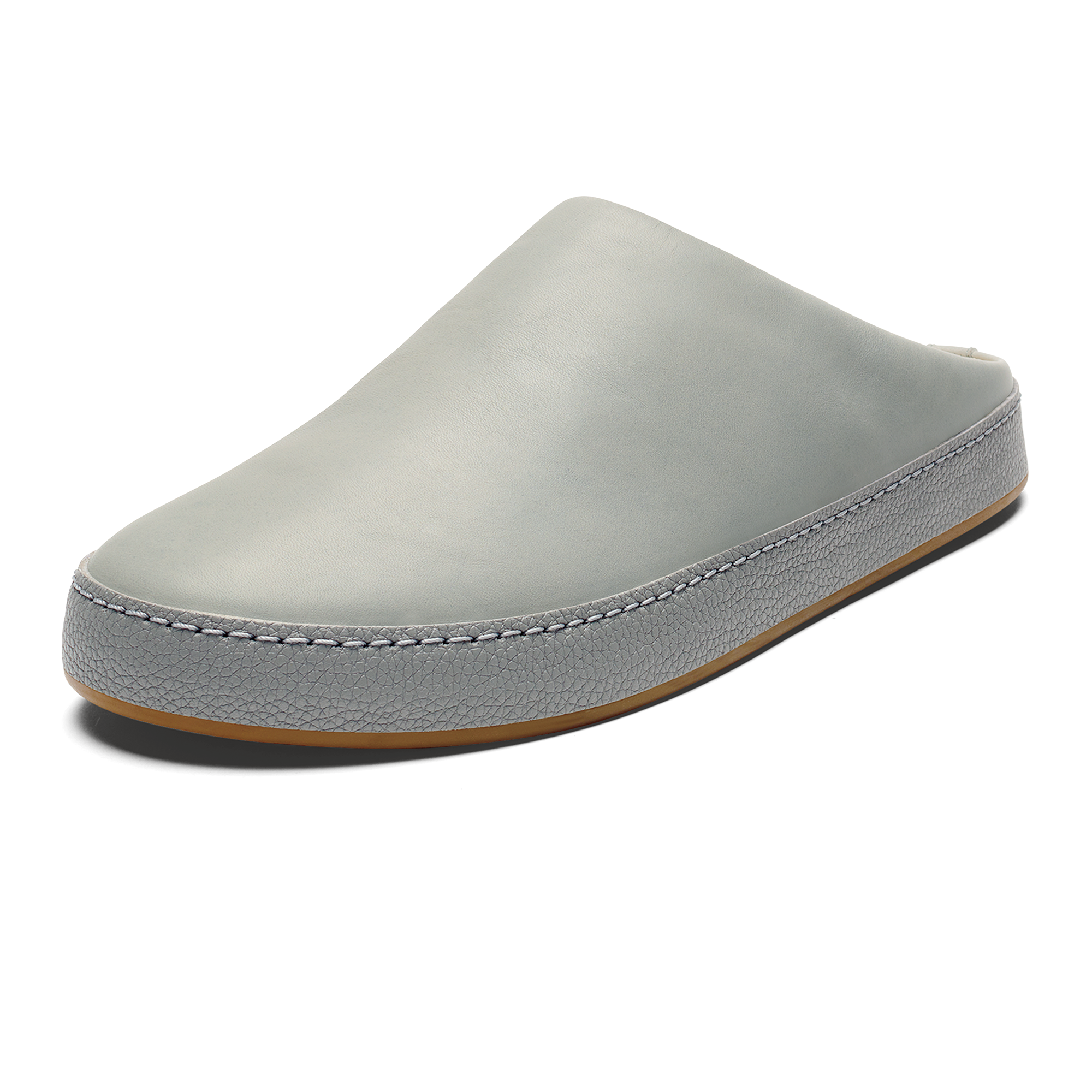 H mani Men's Leather Mules - Smoke / Storm Grey - Image 3