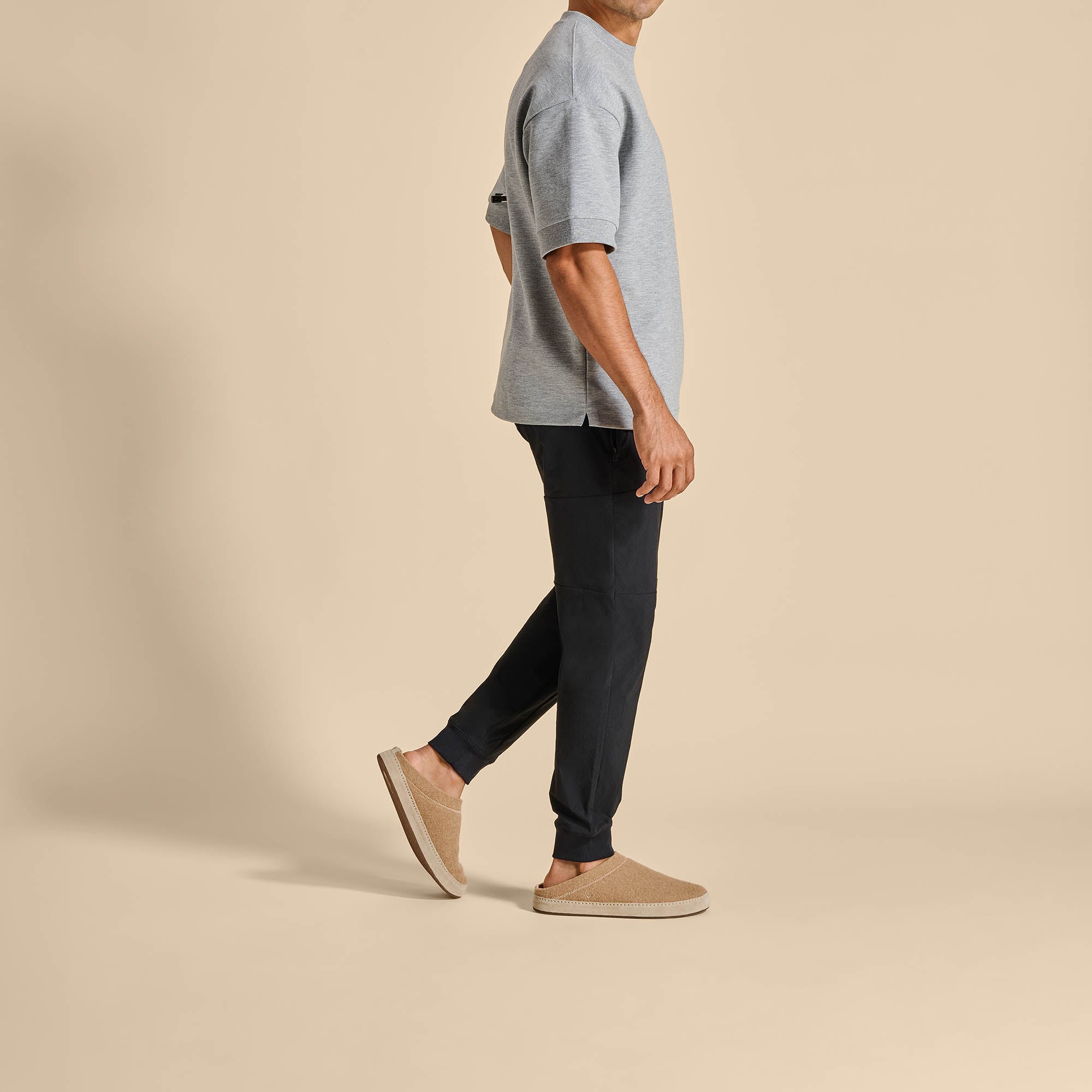 H mani Hulu Men's Wool Mule Slippers - Oatmeal - Image 6