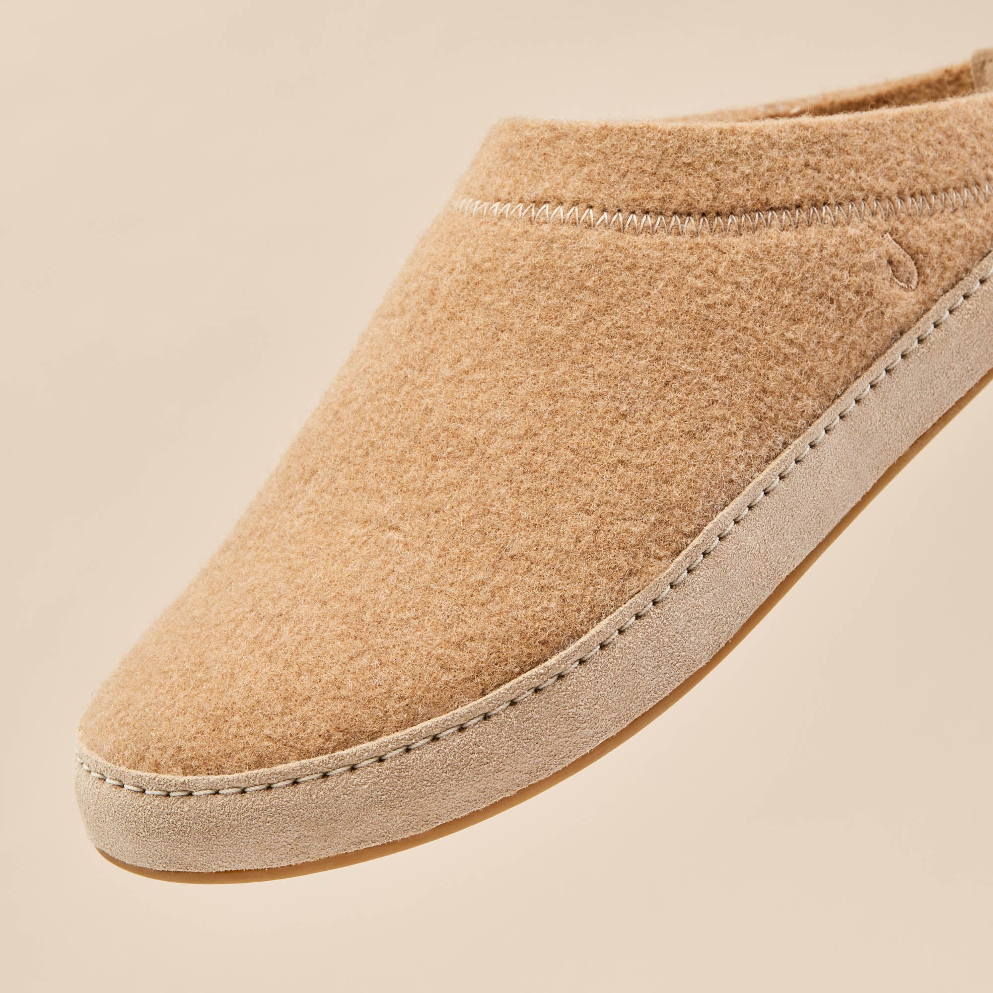 H mani Hulu Men's Wool Mule Slippers - Oatmeal - Image 3