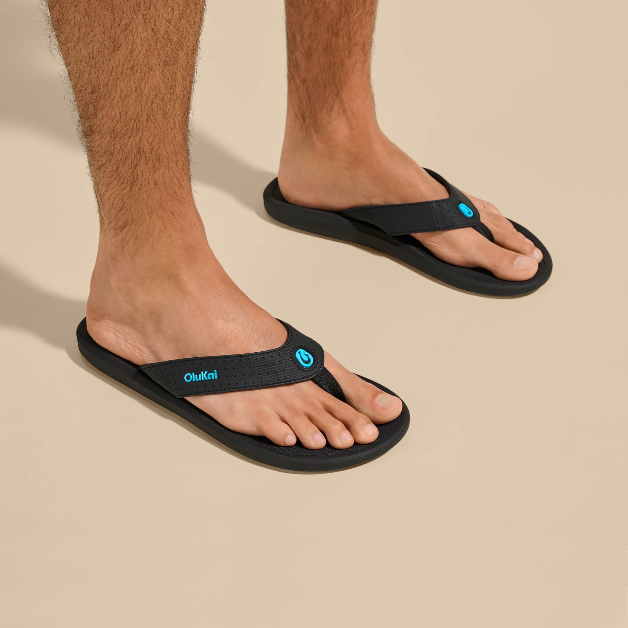 Ki'i Men's Water Ready Beach Sandals - Lava Rock / Bold Blue - Image 3