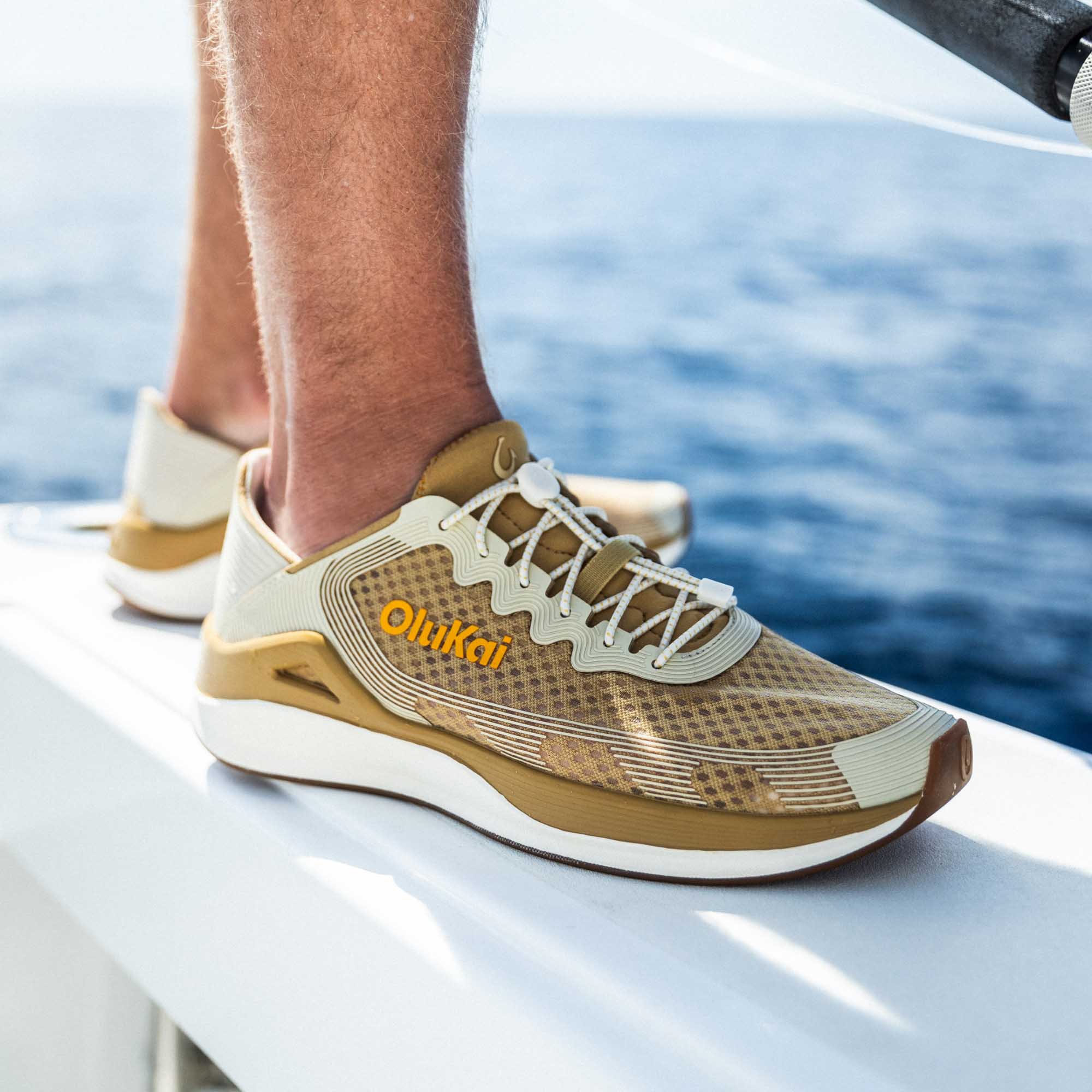 'Ahi Men's Water Boat Shoes - Tan / Tapa - Image 2