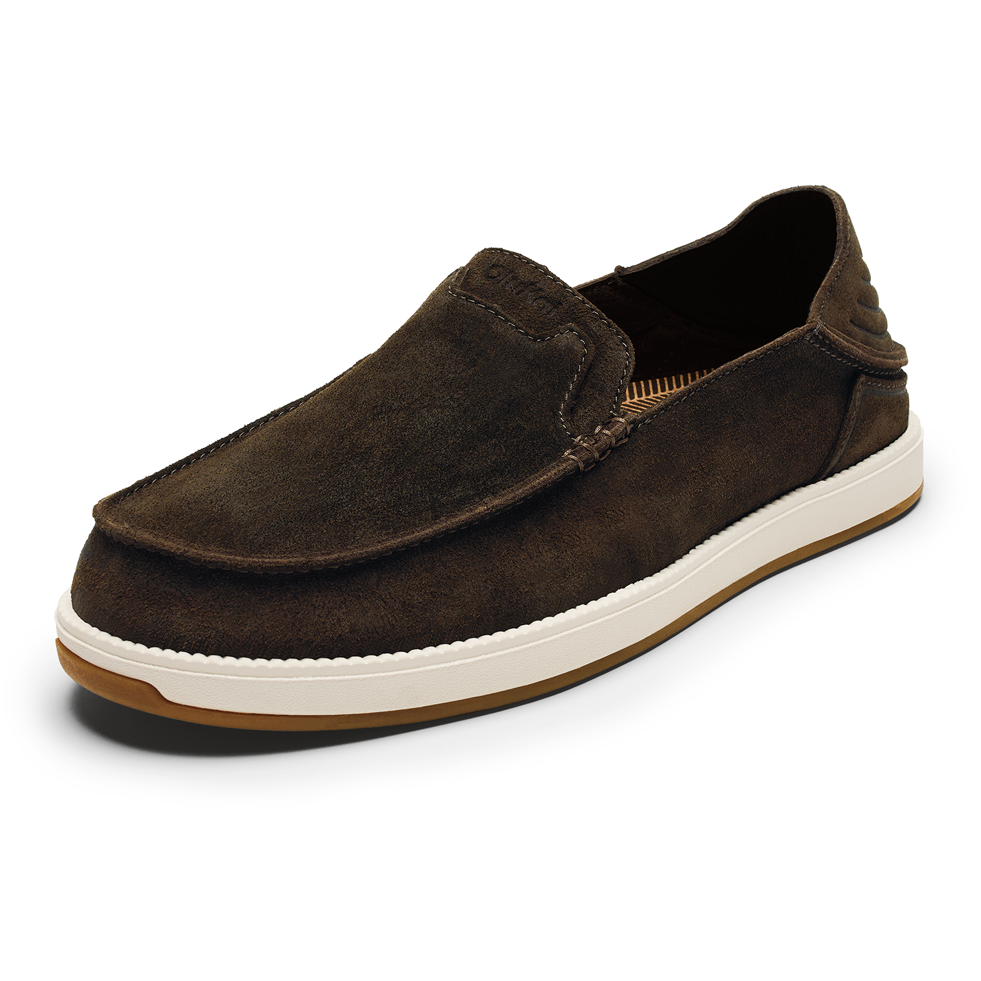 K kaha Nia Men's Suede Slip-On Shoes - Dark Wood - Image 5