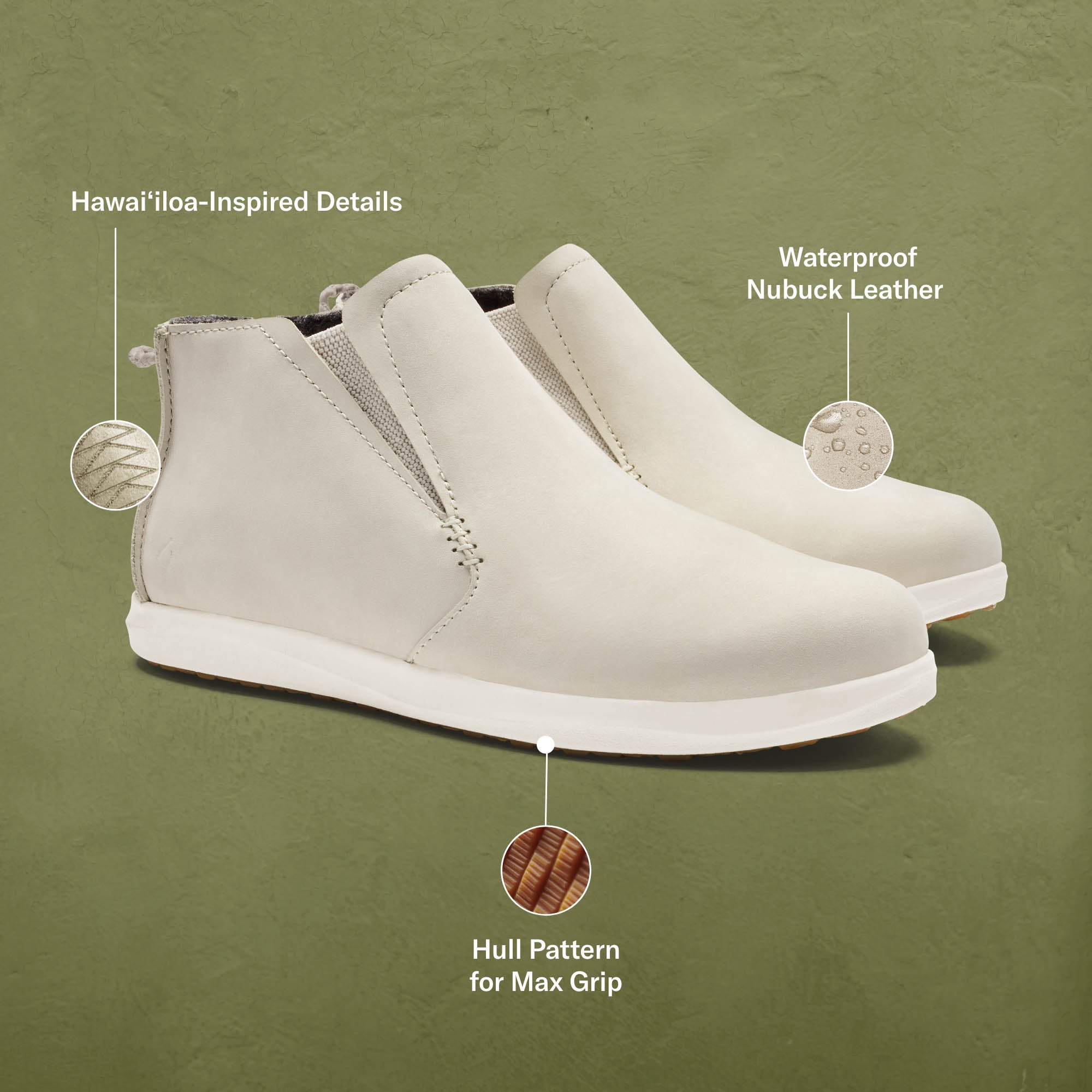 Hawai'iloa Manu Hope Women's Booties- Chalk / Off White - Image 3