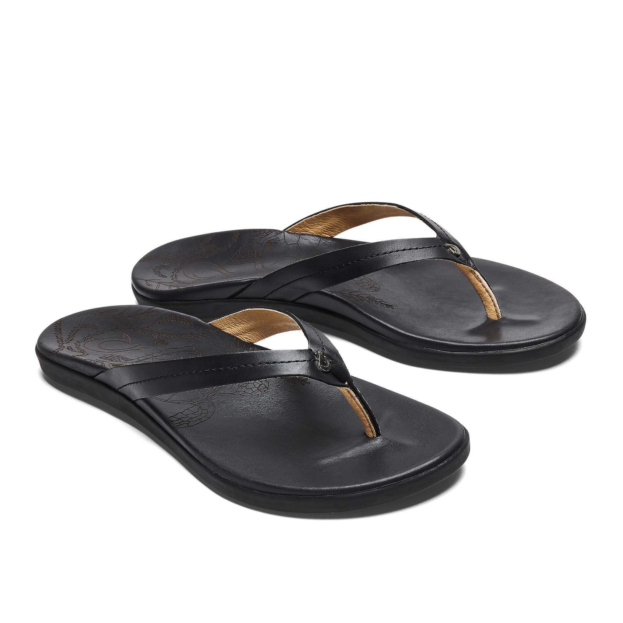 Honu Women's Leather Beach Sandals - Black - Image 7