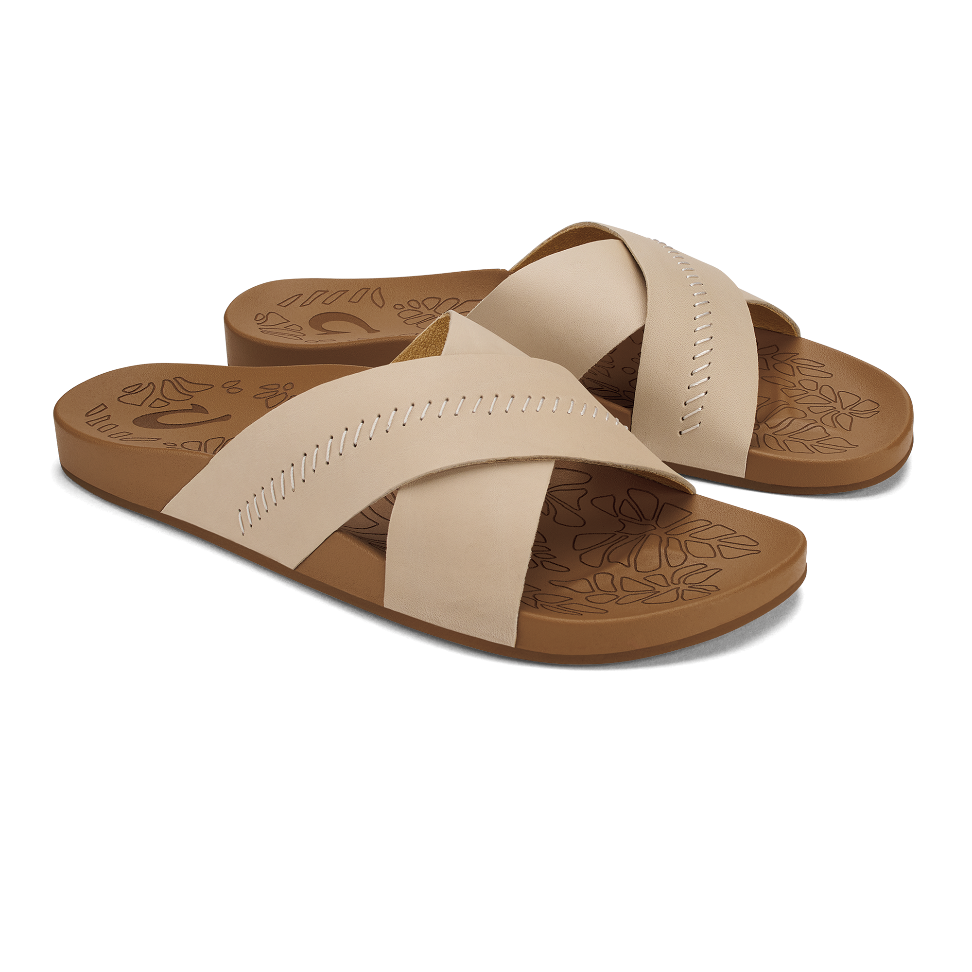 Kipe'a 'Olu Women's Slide Sandals - Puka / Tan - Image 2