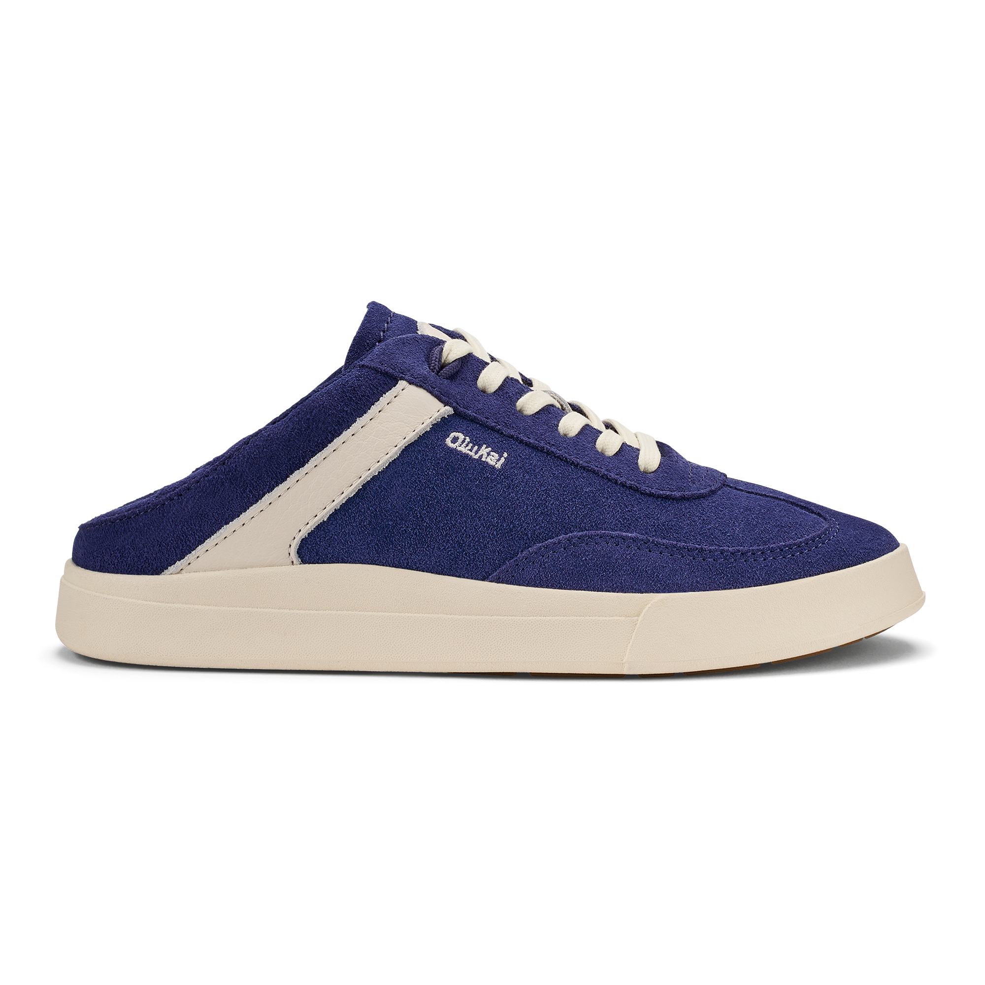 Ha 'upu Women's Leather Sneakers - Navy / Off White - Image 4