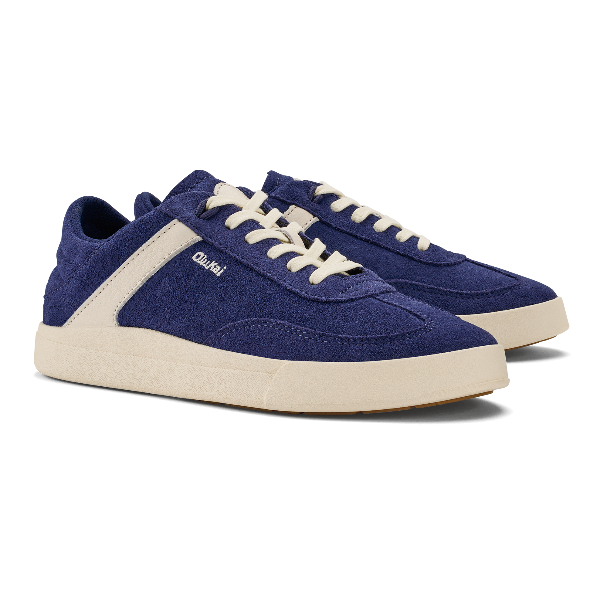 Ha 'upu Women's Leather Sneakers - Navy / Off White - Image 5