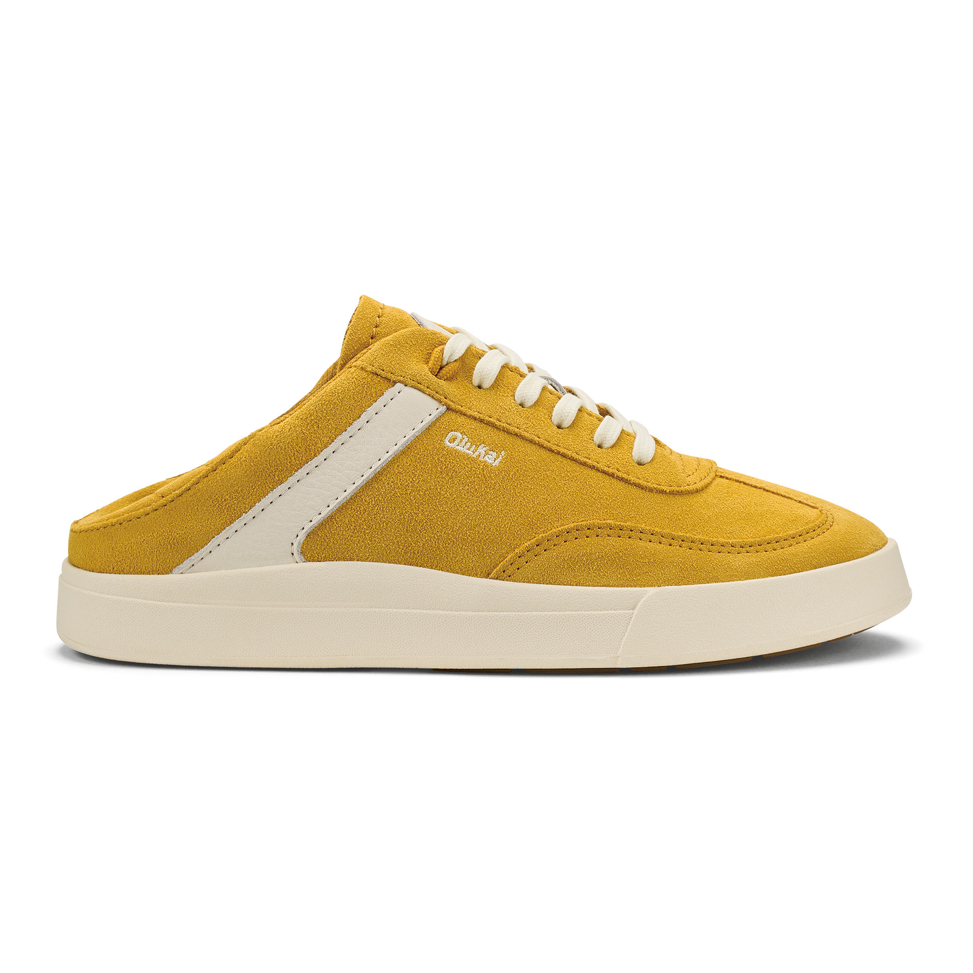 Ha 'upu Women's Leather Sneakers - Mustard / Off White - Image 4