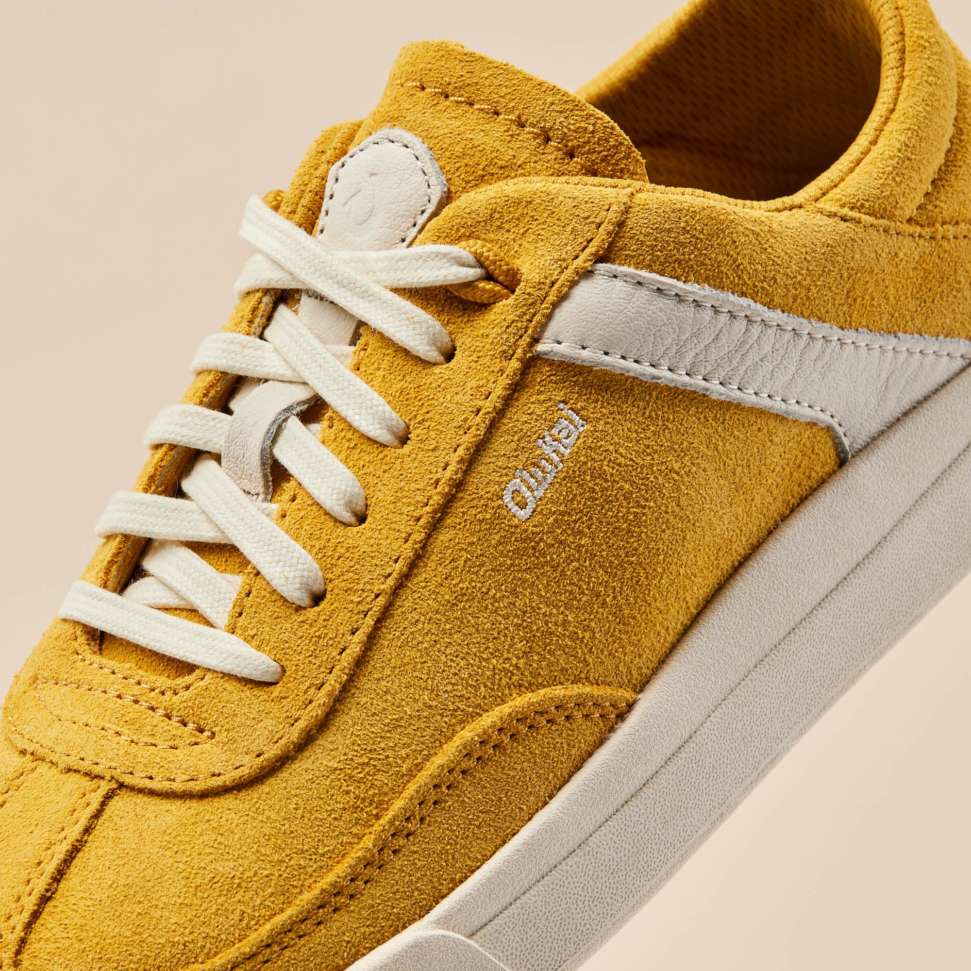 Ha 'upu Women's Leather Sneakers - Mustard / Off White - Image 3
