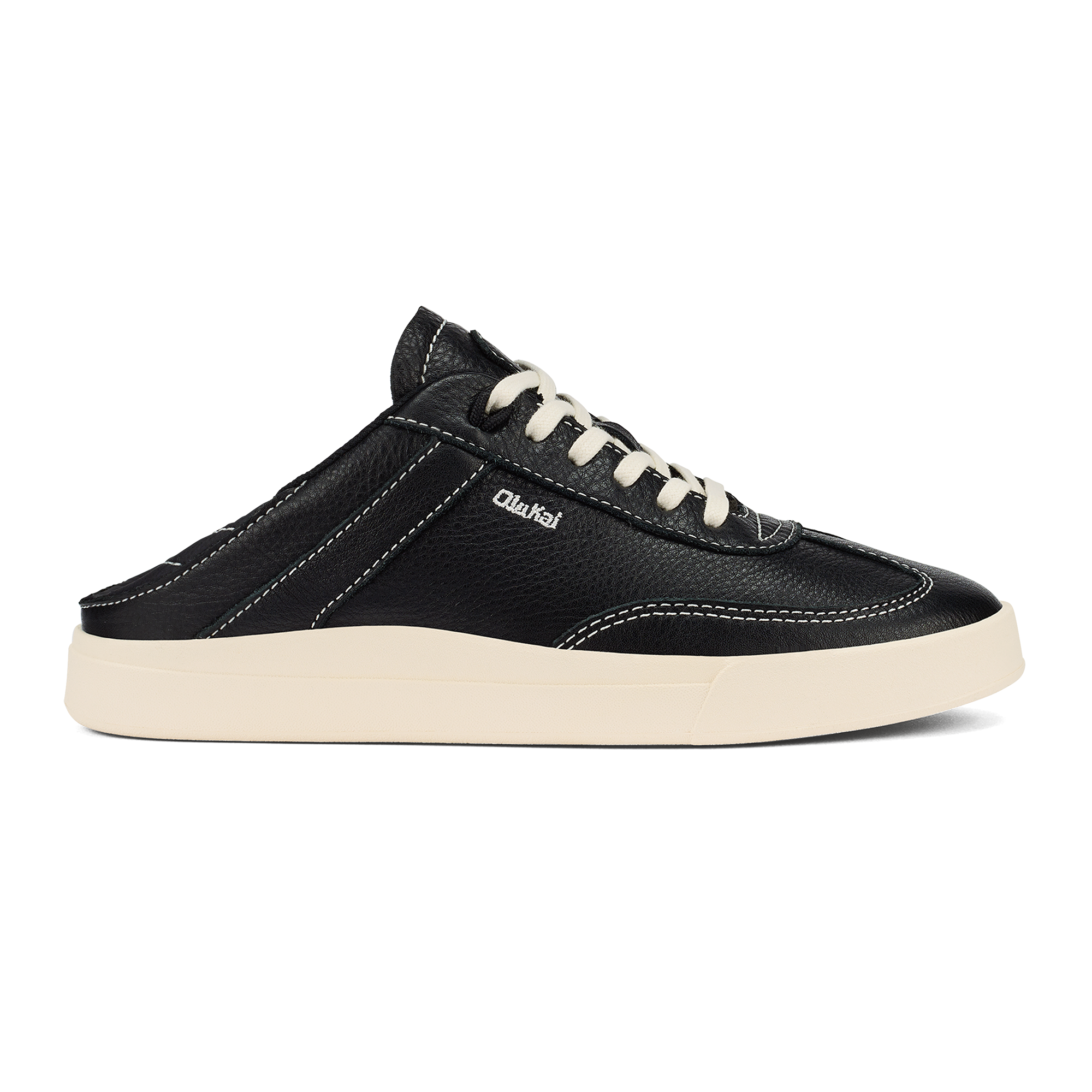 Ha 'upu Women's Leather Sneakers - Onyx - Image 4