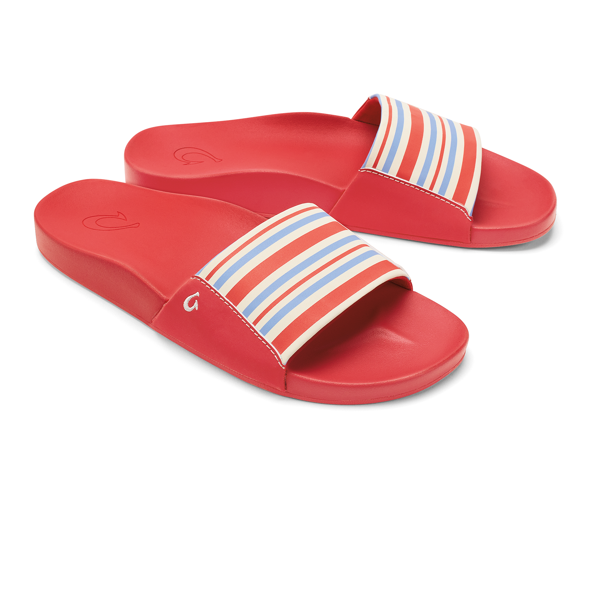 K puni Women's Slide Sandals - Lehua Flower / Stripe - Color - Image 3