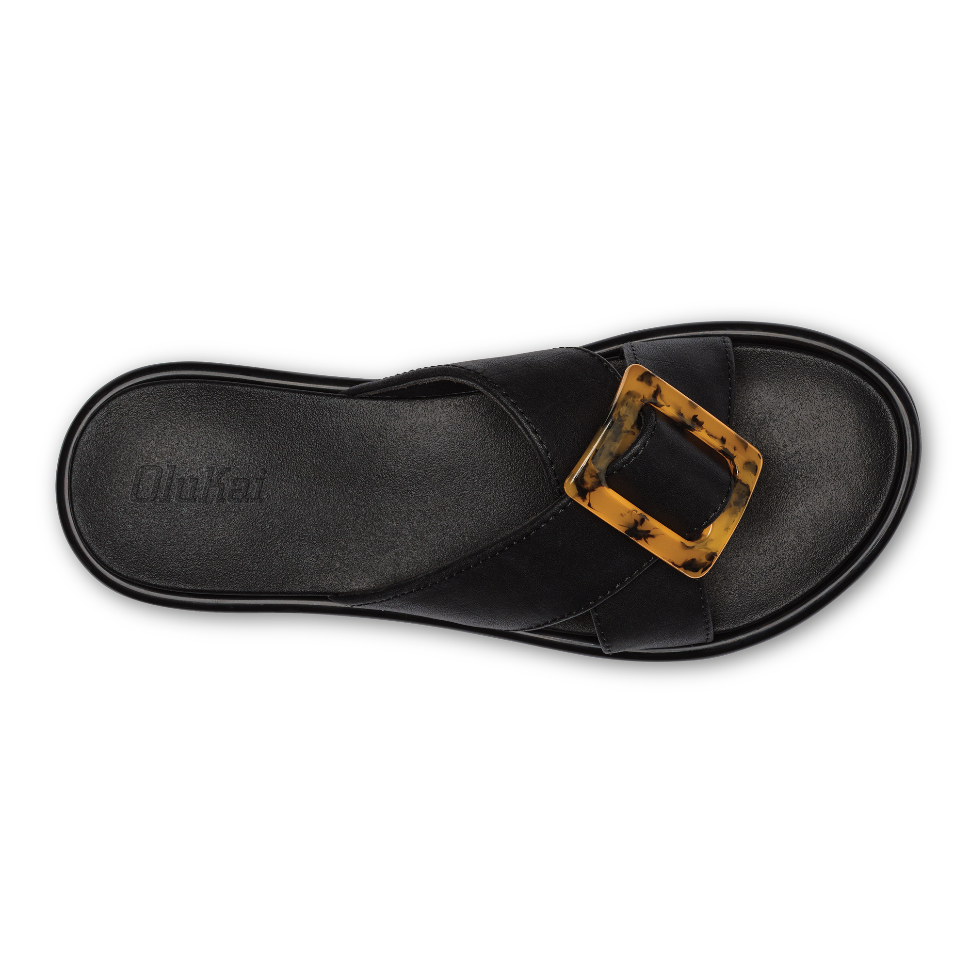 La'i Slide Women's Slide Beach Sandals - Black - Image 7