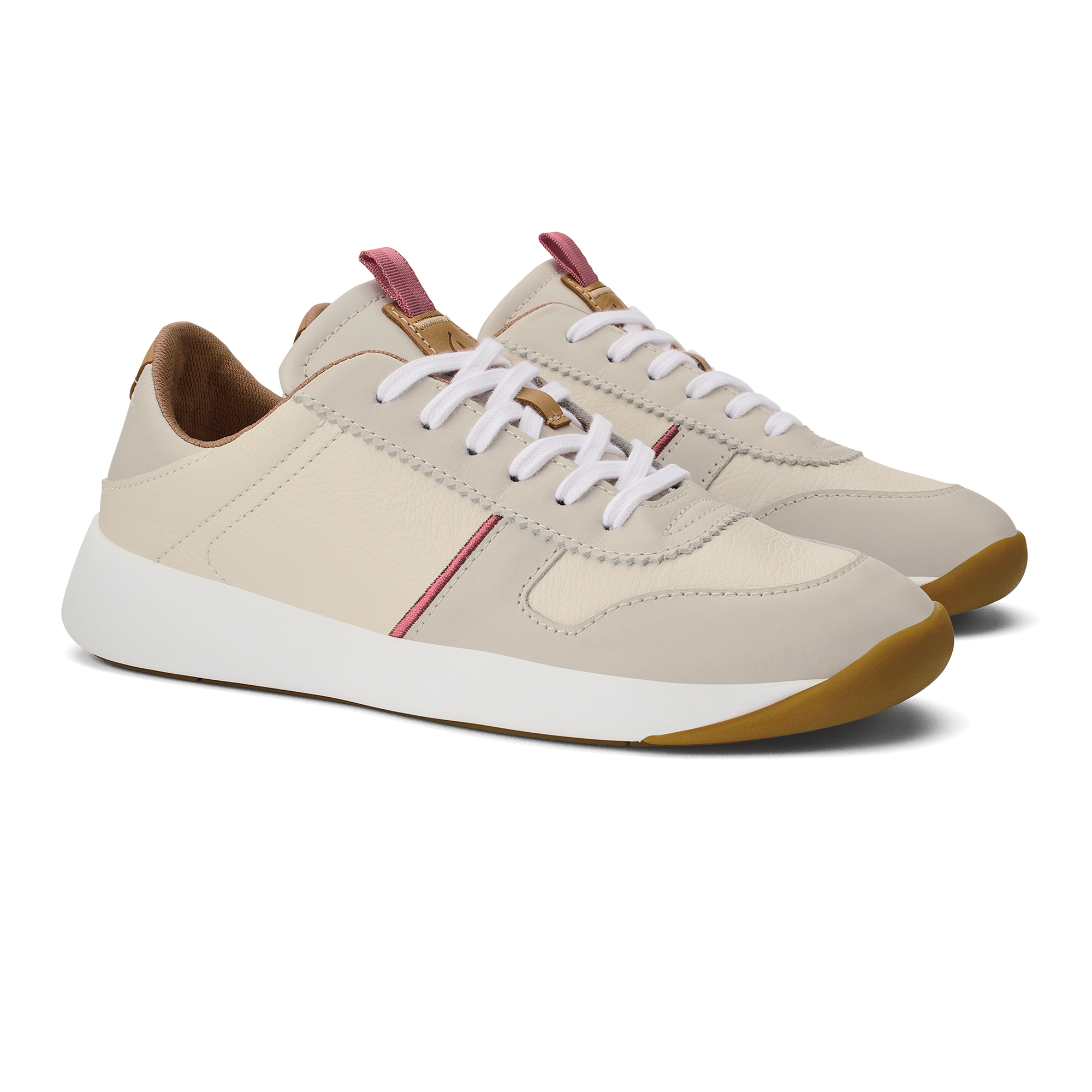 Kaulele Women's Leather Sneakers - White / Bone - Image 6