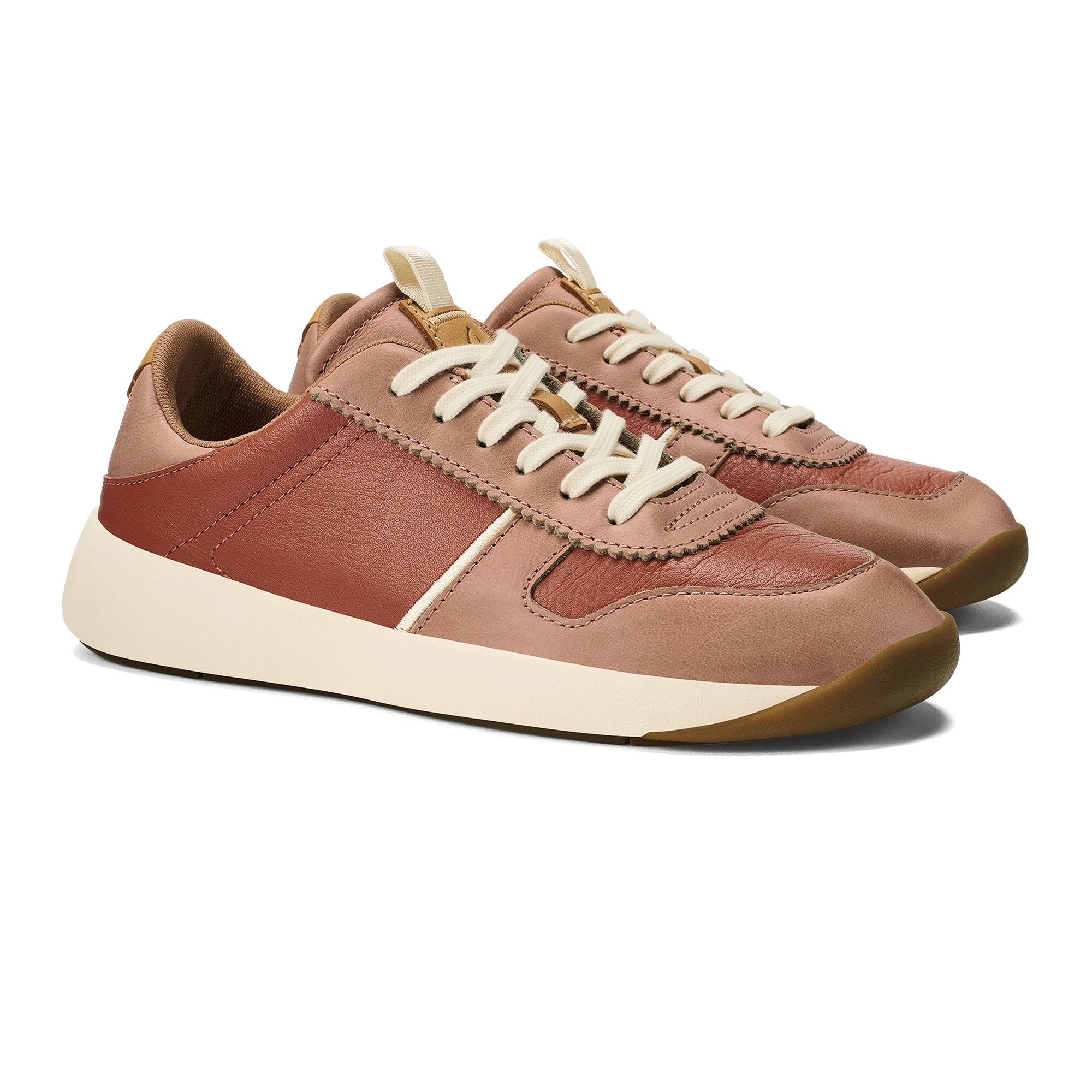 Kaulele Women's Leather Sneakers - Cedarwood / Cork - Image 6
