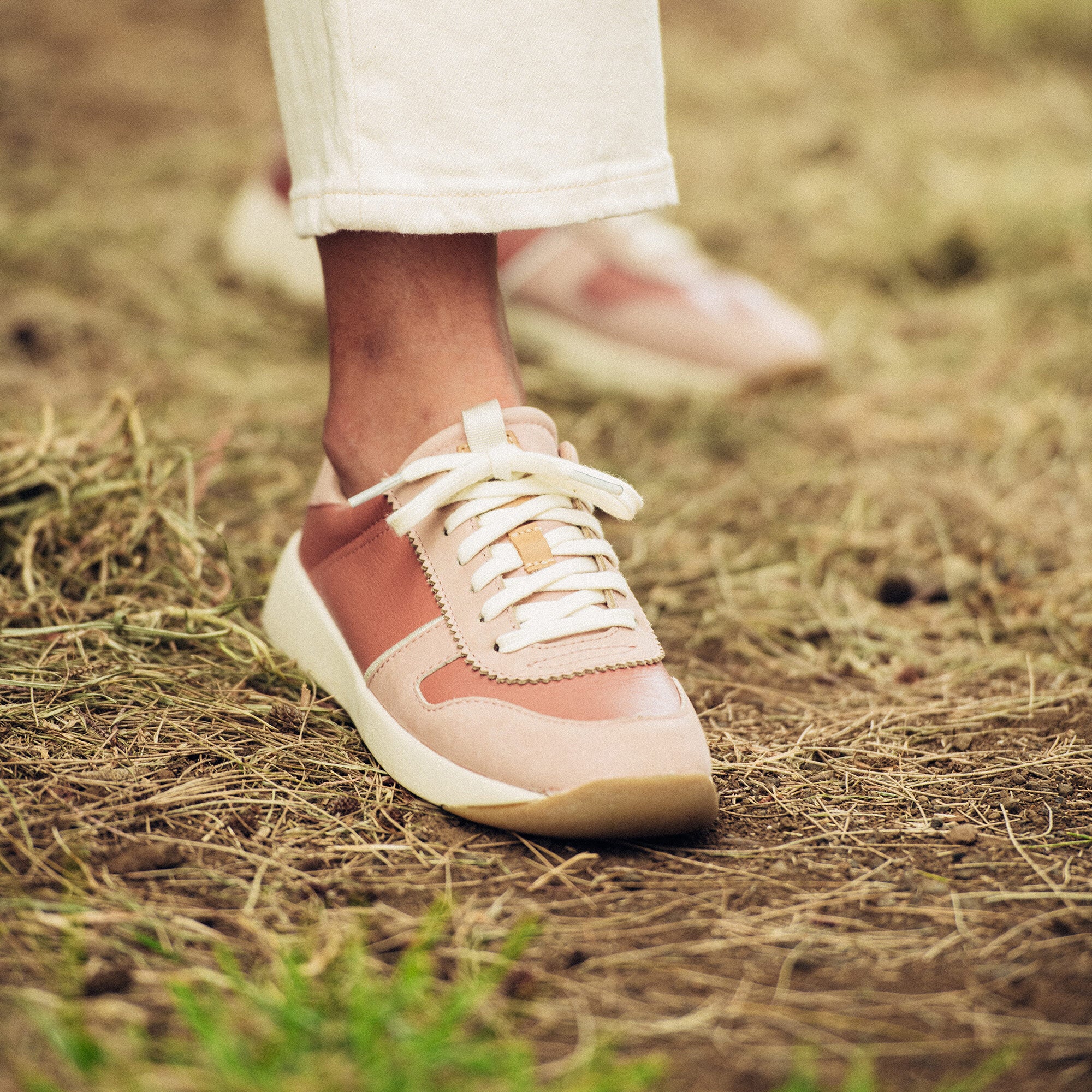 Kaulele Women's Leather Sneakers - Cedarwood / Cork - Image 3