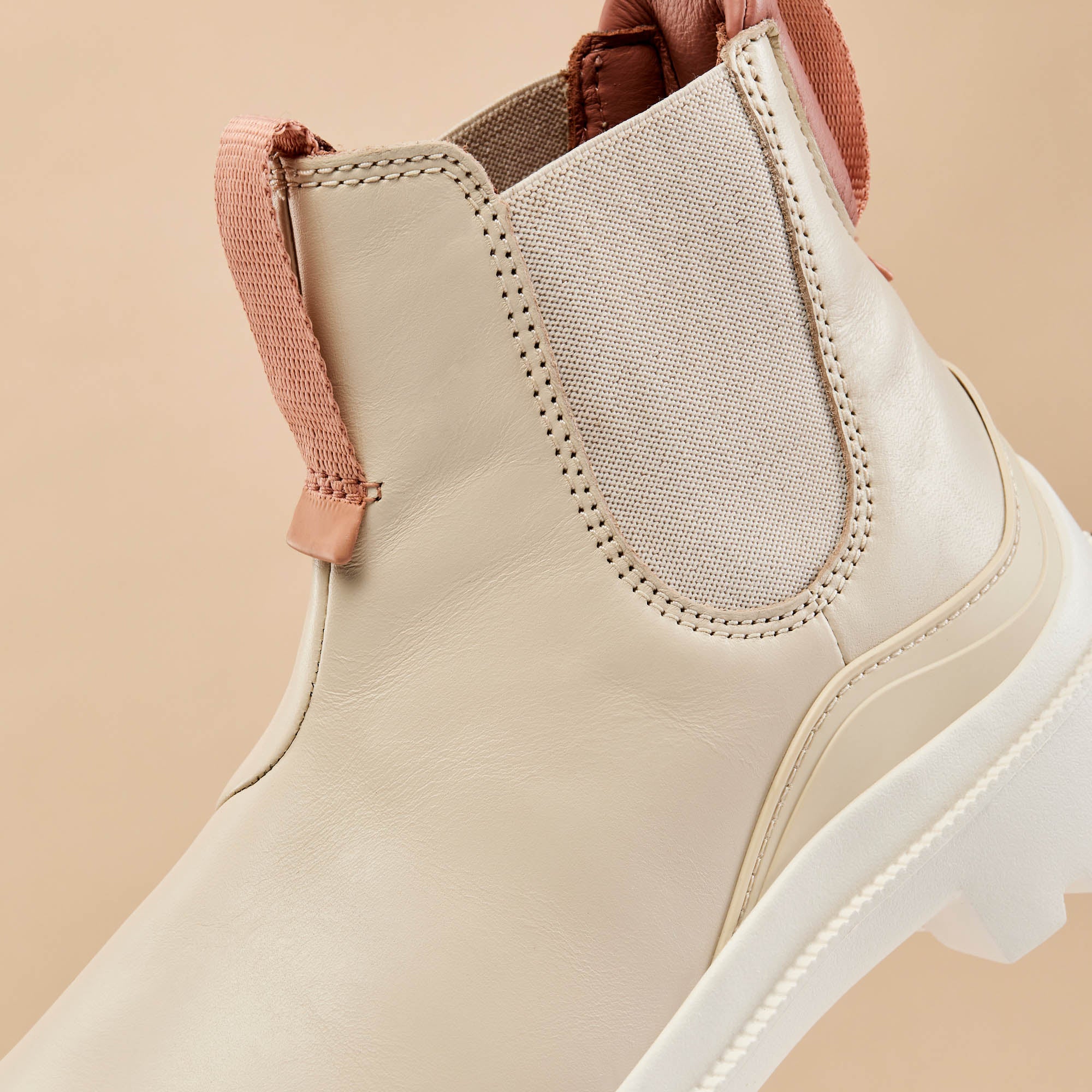 Hehi Women's Waterproof Leather Booties - Tapa / Cork - Image 3