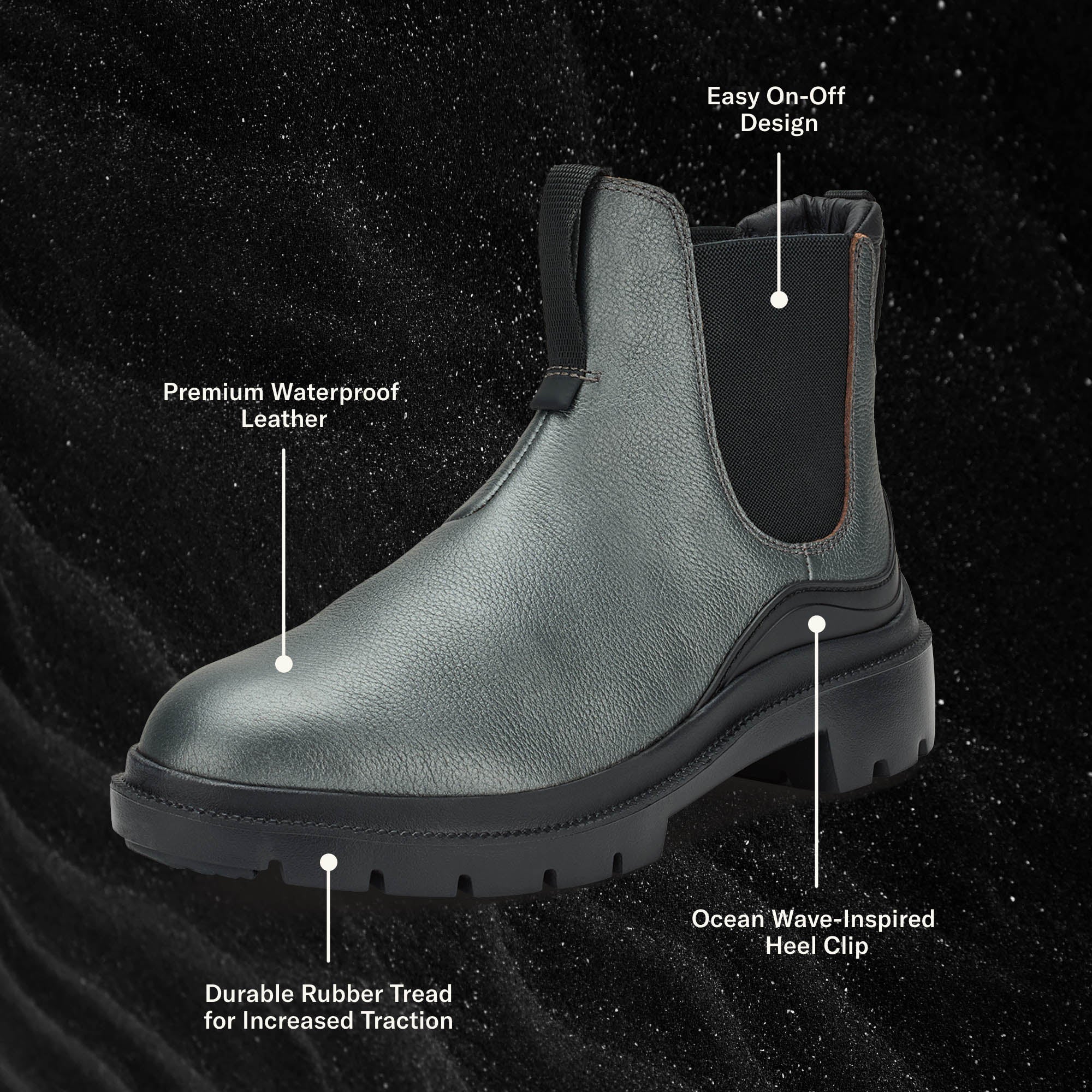 Hehi Women's Waterproof Leather Booties - Lava Rock - Image 3