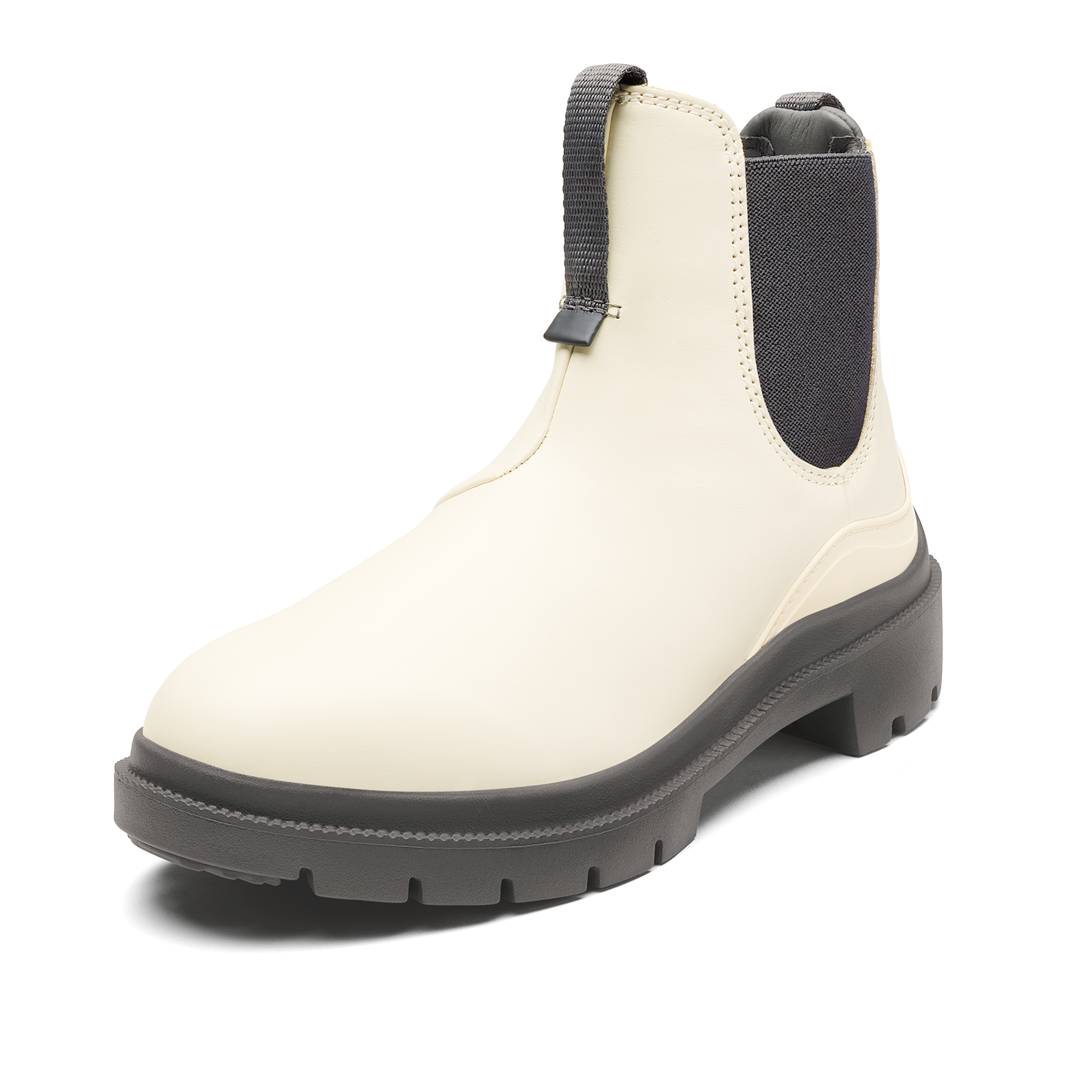 Hehi Women's Waterproof Leather Booties - White Sand / Steel - Image 3