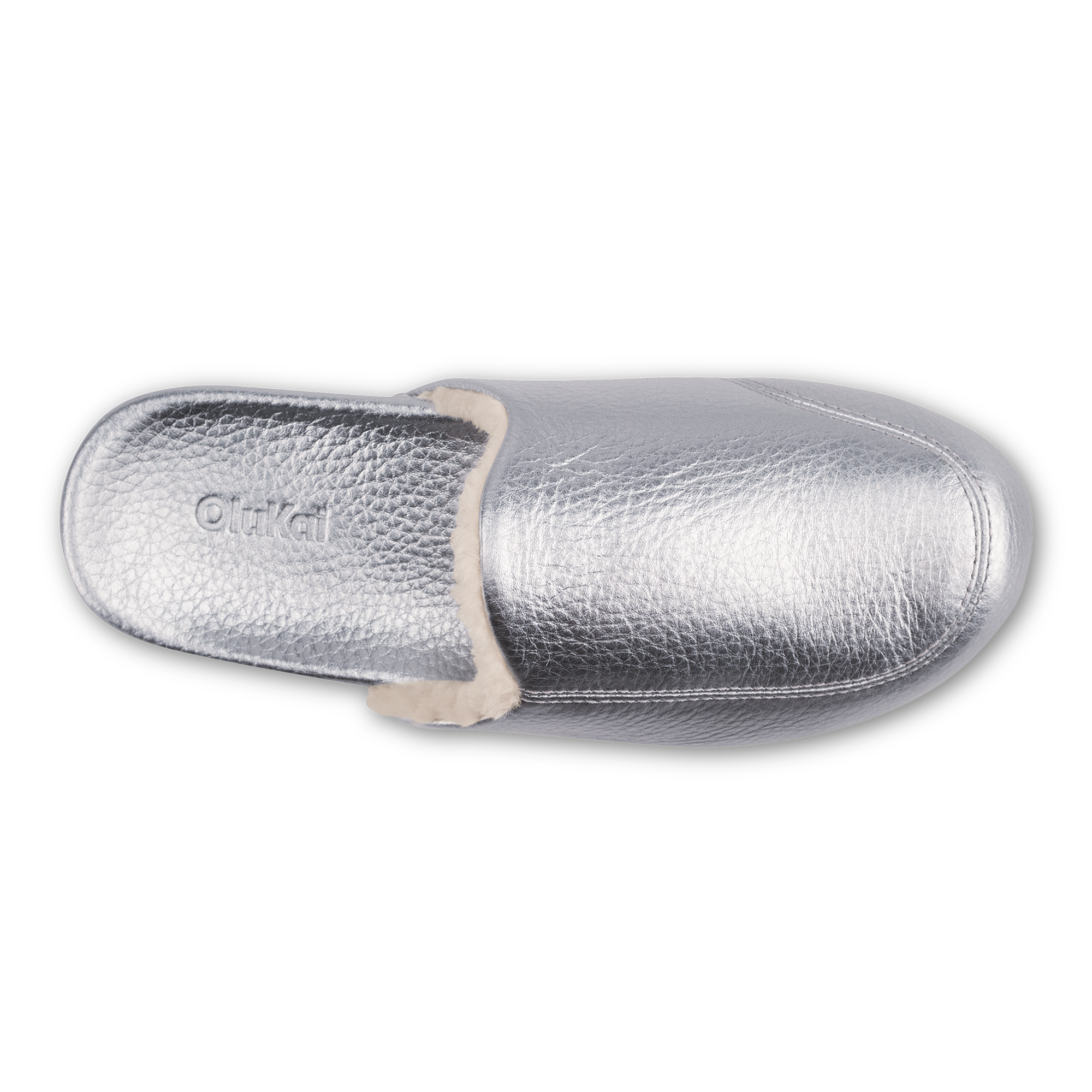 K nea Women's Leather Slipper Mules - Silver<br> C OluKai - Image 4