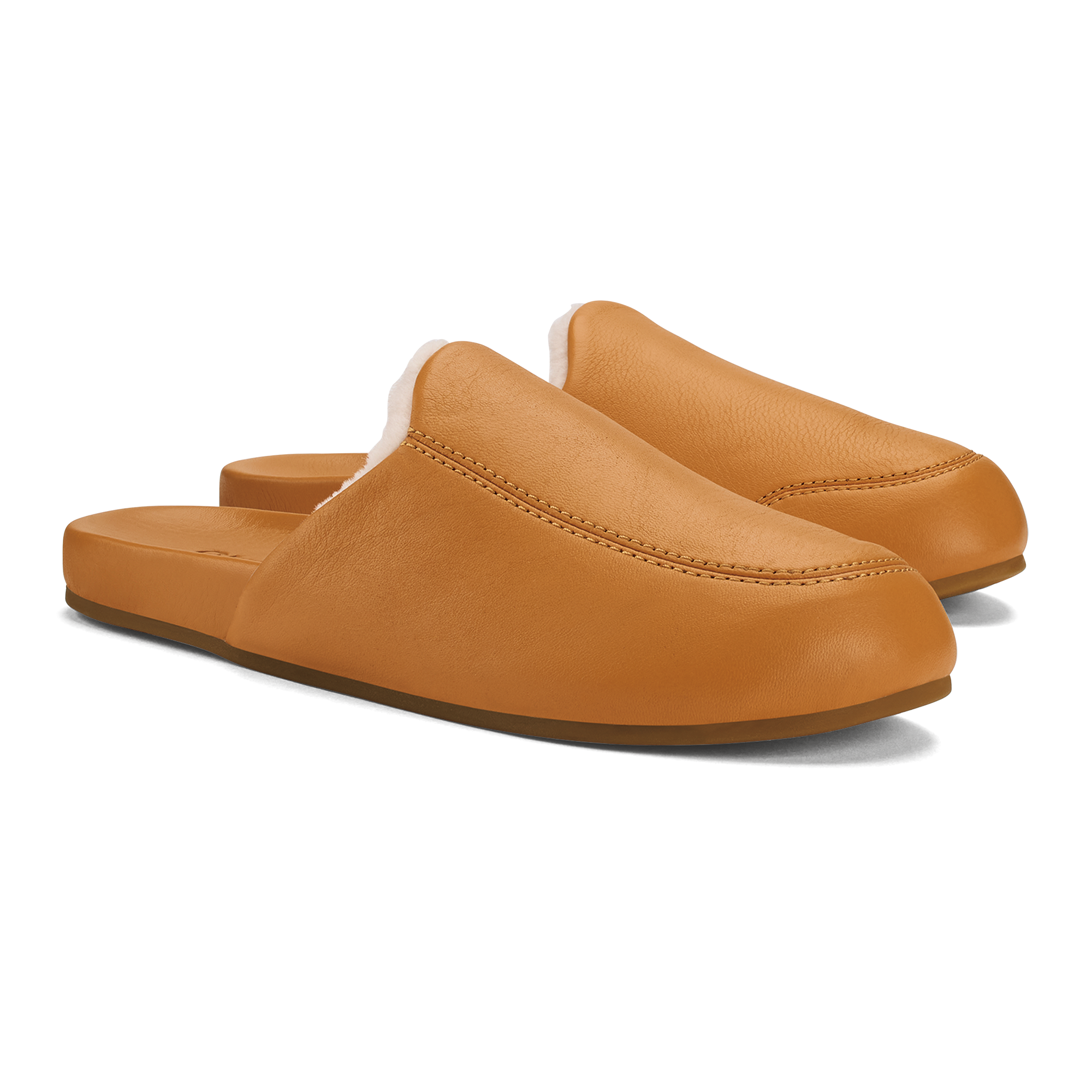 K nea Women's Leather Slipper Mules - Saddle - Image 4