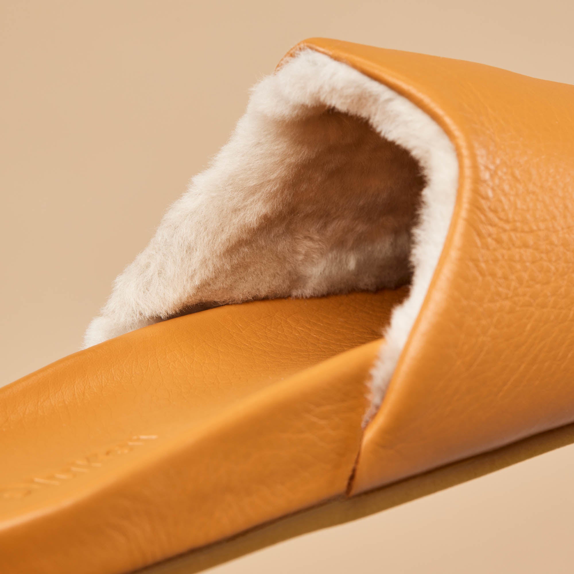 K nea Women's Leather Slipper Mules - Saddle - Image 5
