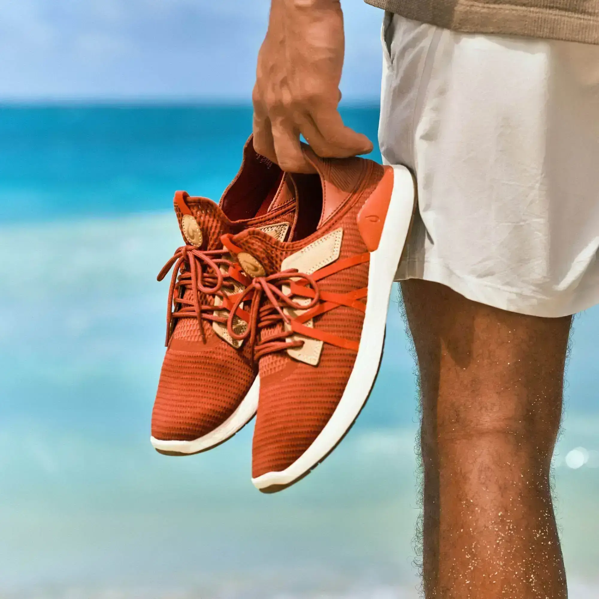 Mio L Men's Athletic Shoes - Dark Rust / Flame - Image 4