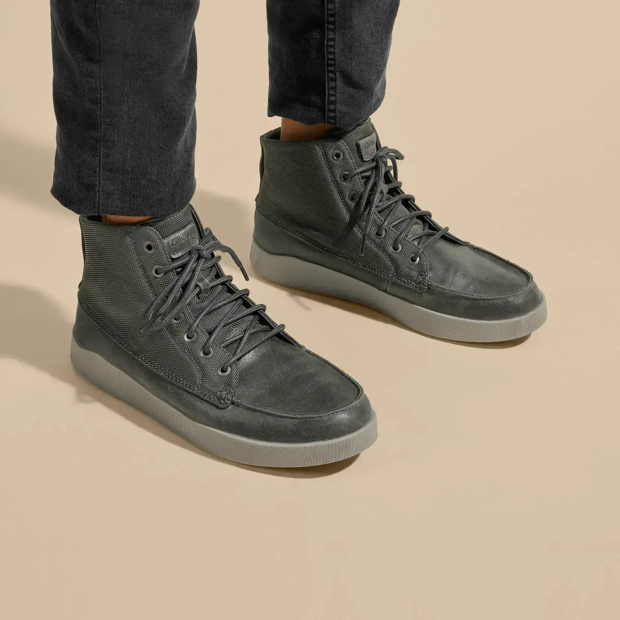 M lina Men's Waterproof Leather Boots - Black - Image 2