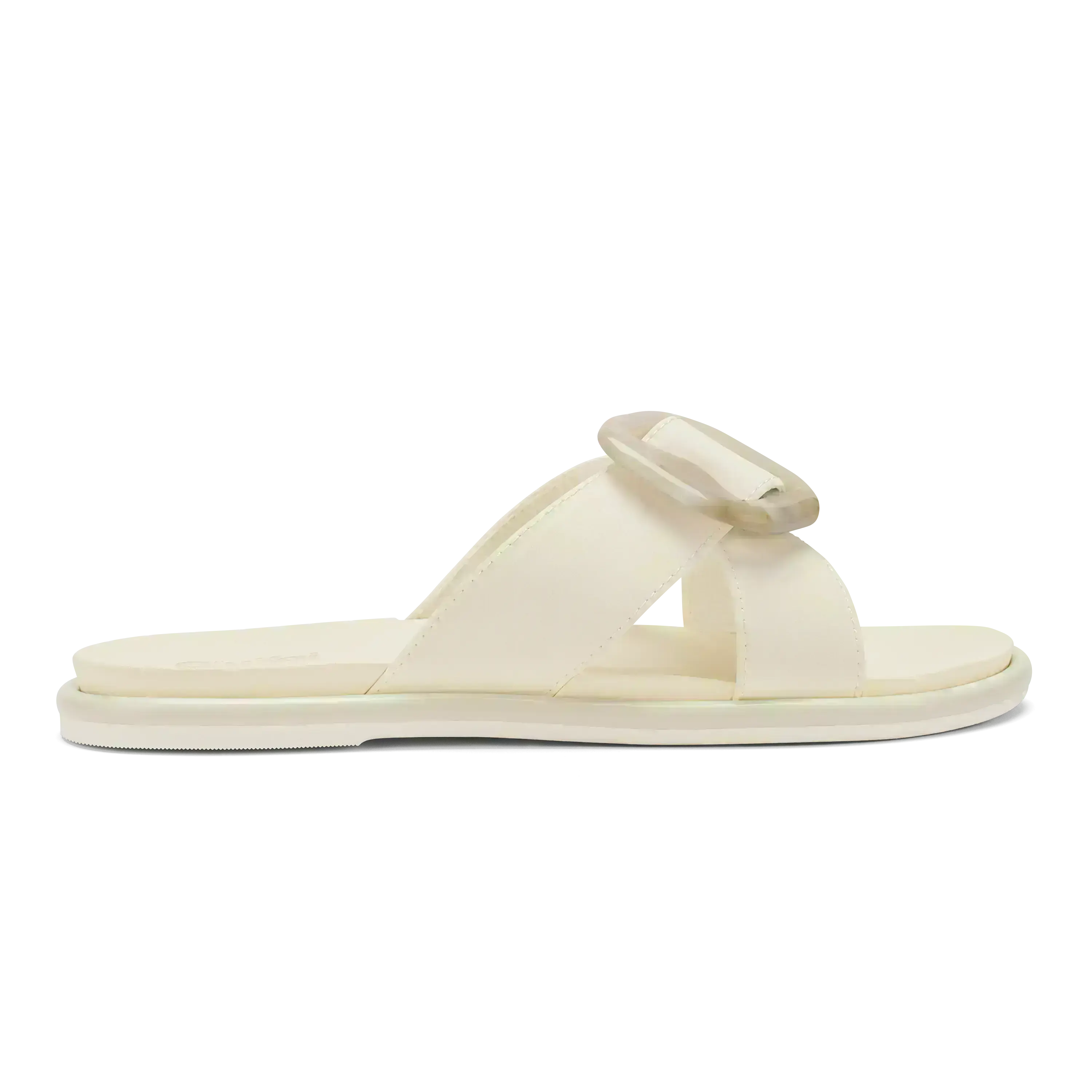 La'i Slide Women's Slide Beach Sandals - White Sand