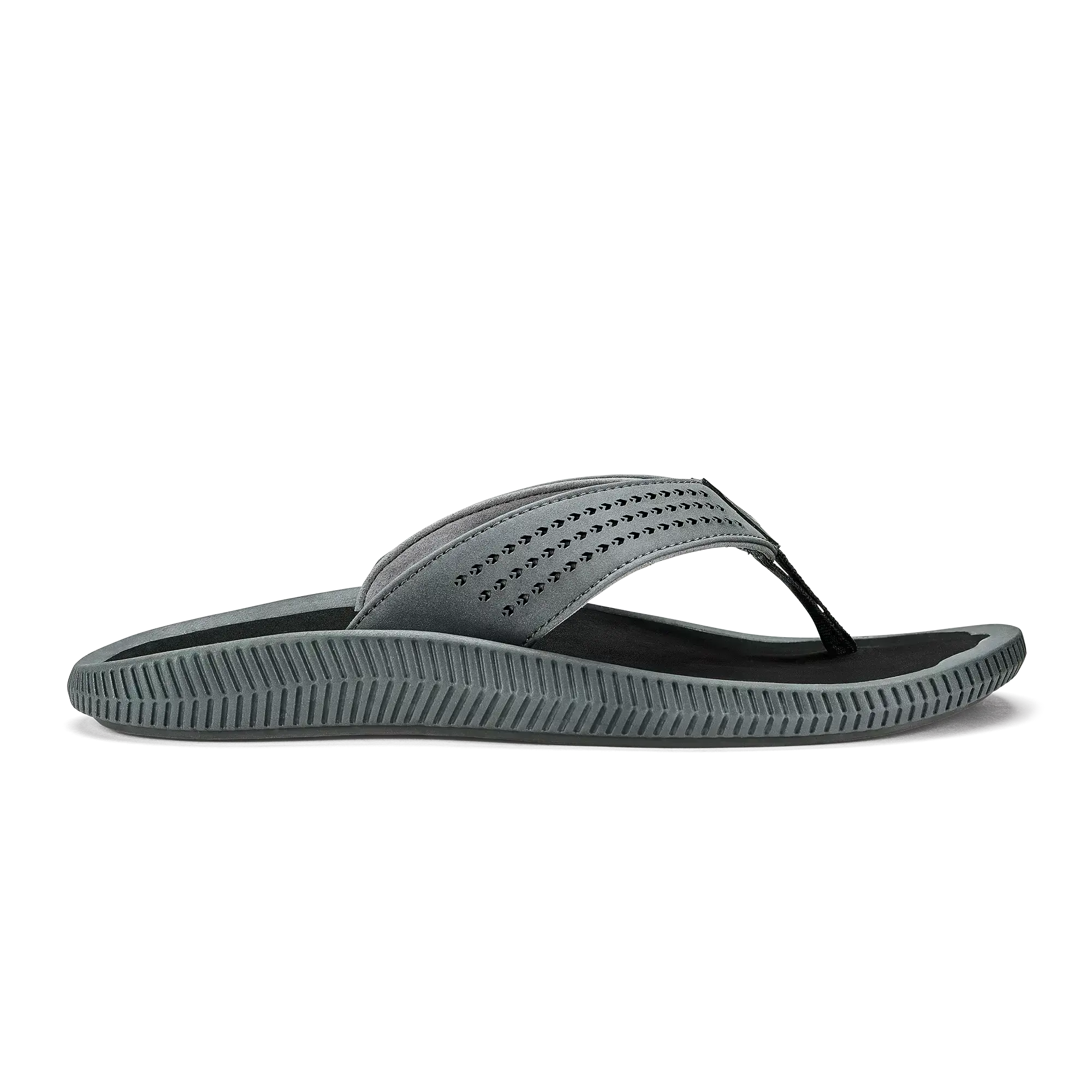 Ulele Men's Water-Ready Beach Sandals - Dark Shadow / Black