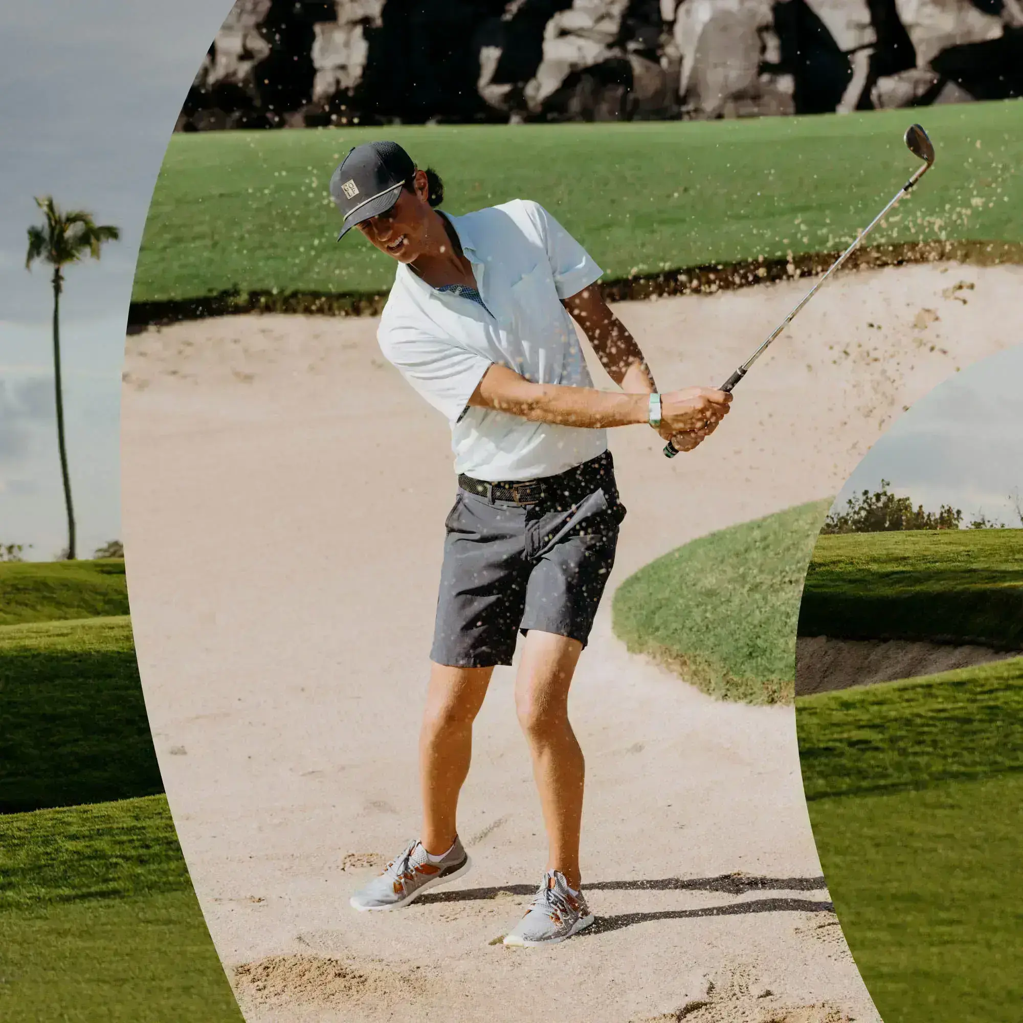 Manele Men's Breathable Golf Shoes - Poi / Charcoal - Image 5