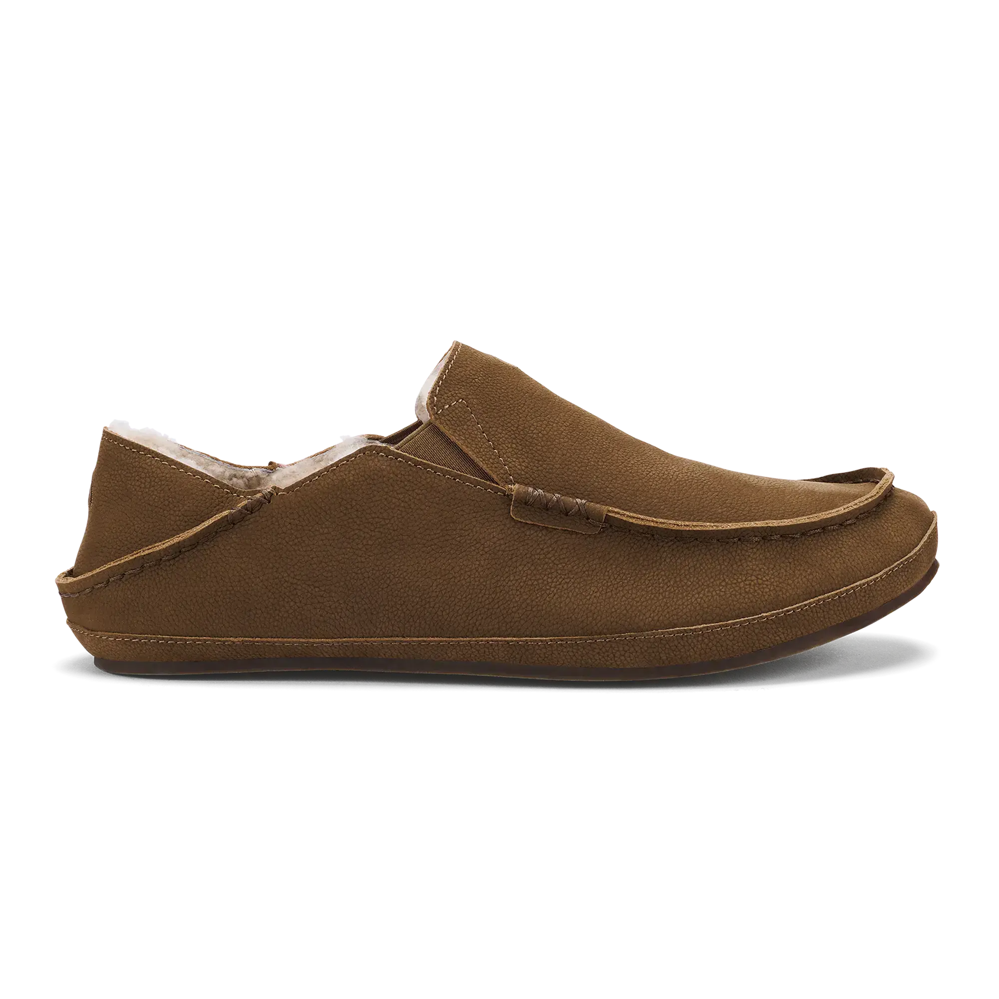 Molo   Men's Leather Slippers - Kona Coffee