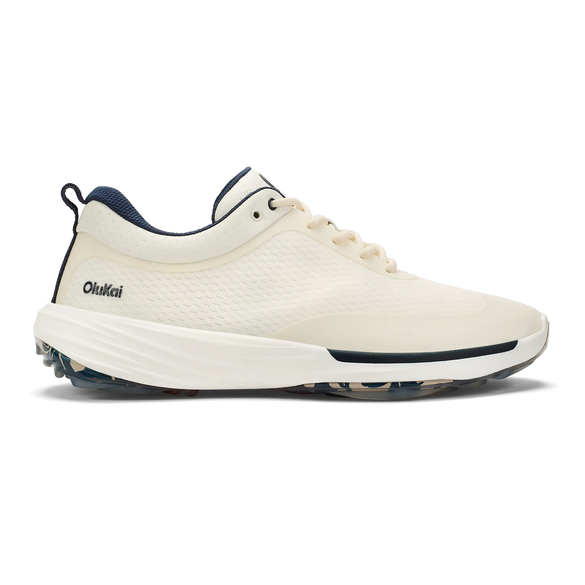 M kena Men's Waterproof Golf Shoes - White Sand