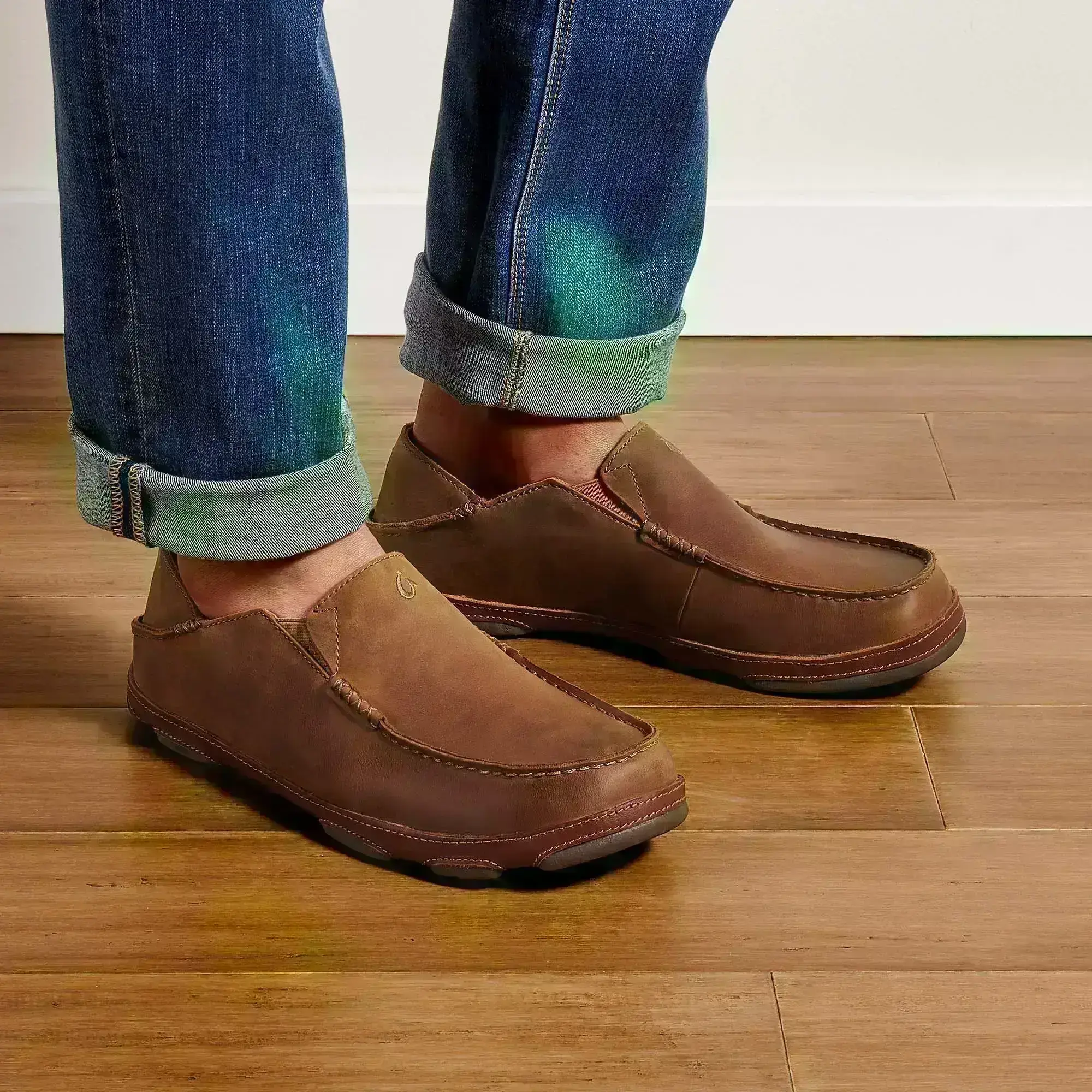 Molo Men's Leather Slip On Shoes - Ray / Toffee - Image 2