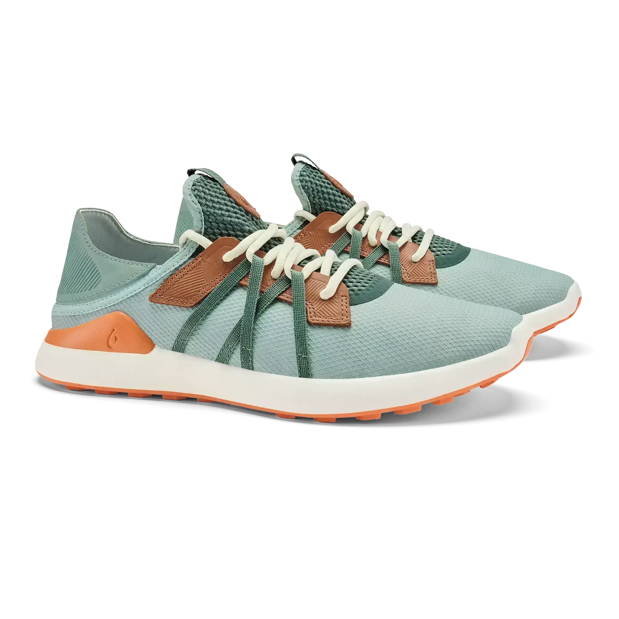 Manele Men's Breathable Golf Shoes - Pale Moss / Molten Orange - Image 6