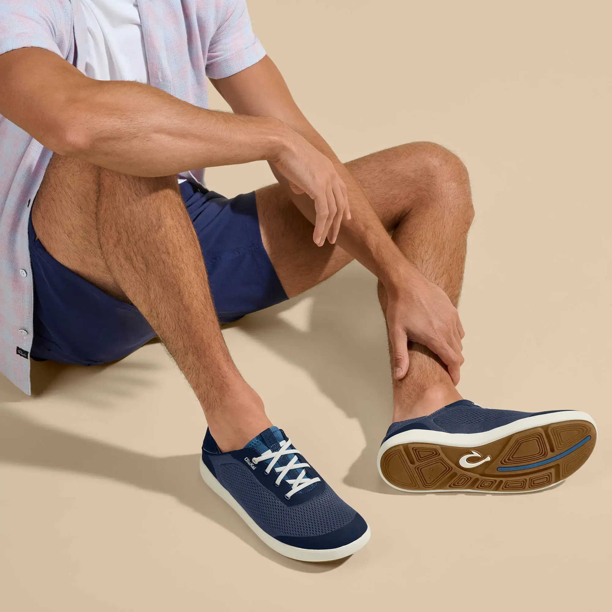 Moku Pae Men's Boat Shoes - Trench Blue / Off White - Image 7