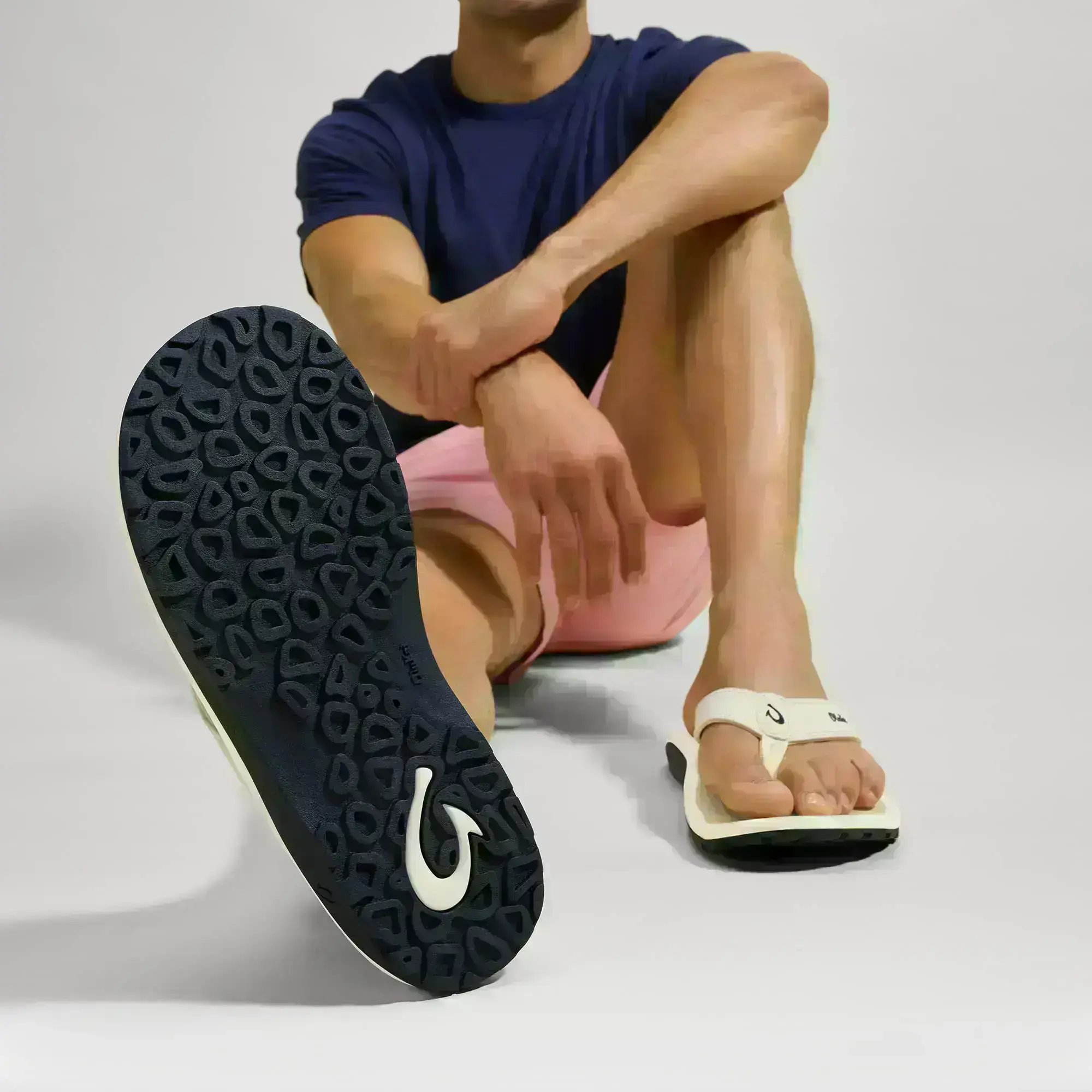 'Ohana Men's Best Selling Beach Sandals - White Sand / Deepest Depths - Image 6