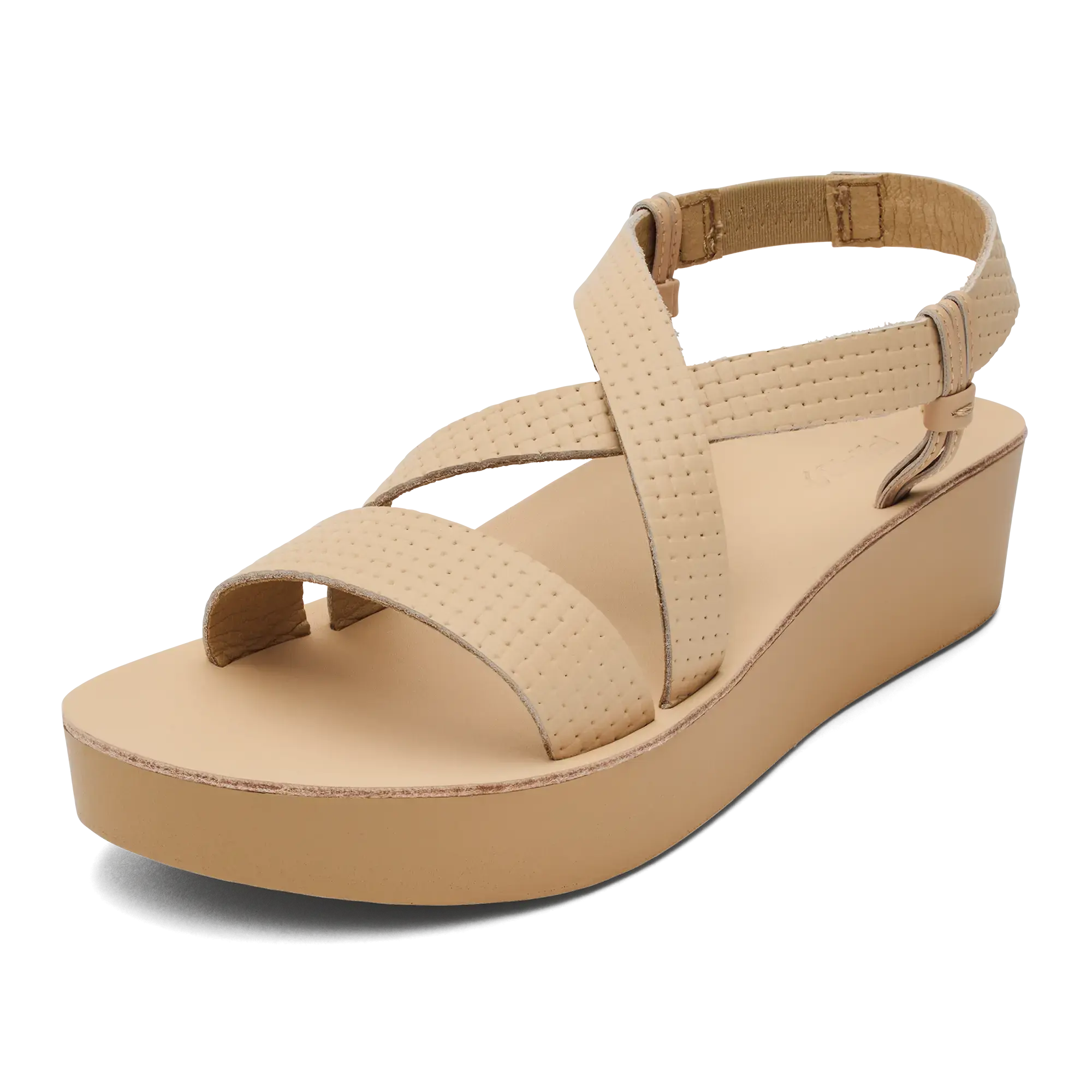 ' nohi Strappy Women's Leather Sandals - Warm Beige - Image 5